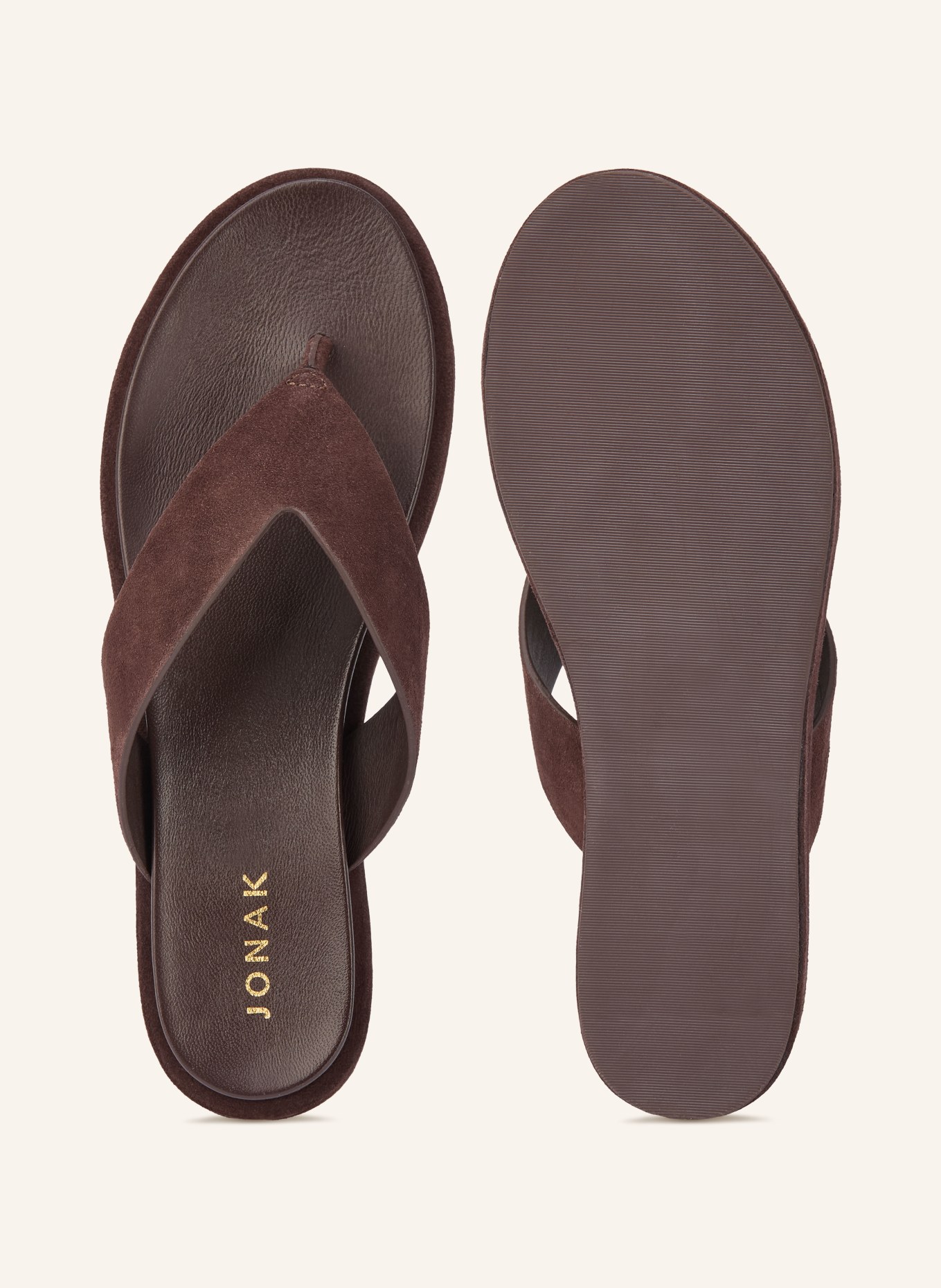 JONAK WIWI thong sandals: DARK BROWN