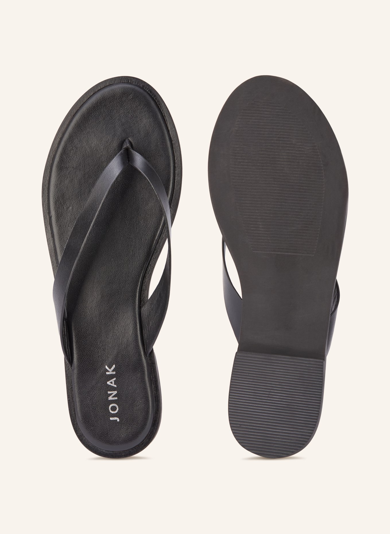 JONAK WITTY Thong sandals: BLACK