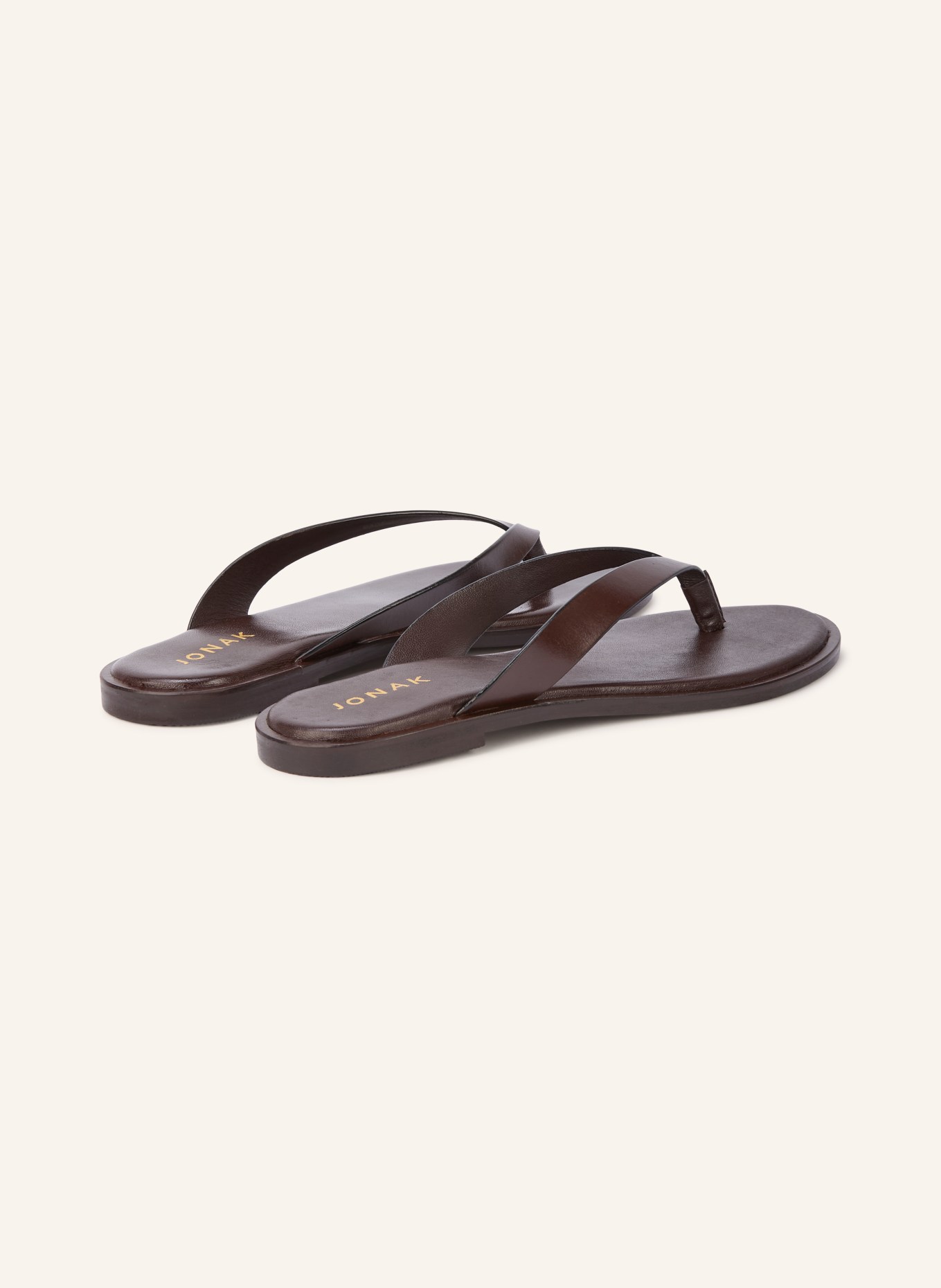 JONAK WITTY Thong sandals: DARK BROWN