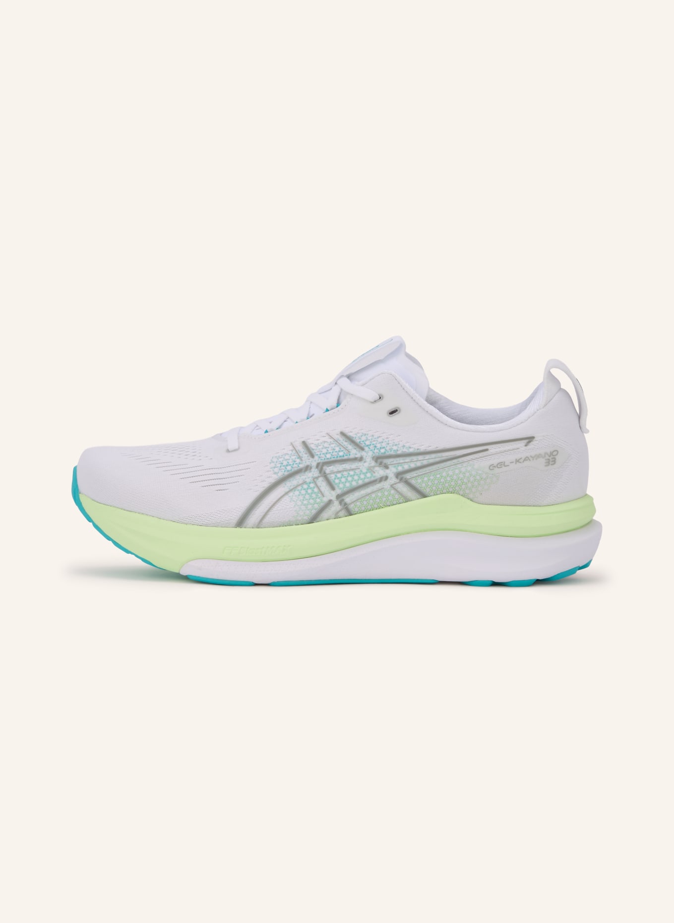 ASICS GEL-KAYANO 33 Running Shoes: WHITE / GRAY