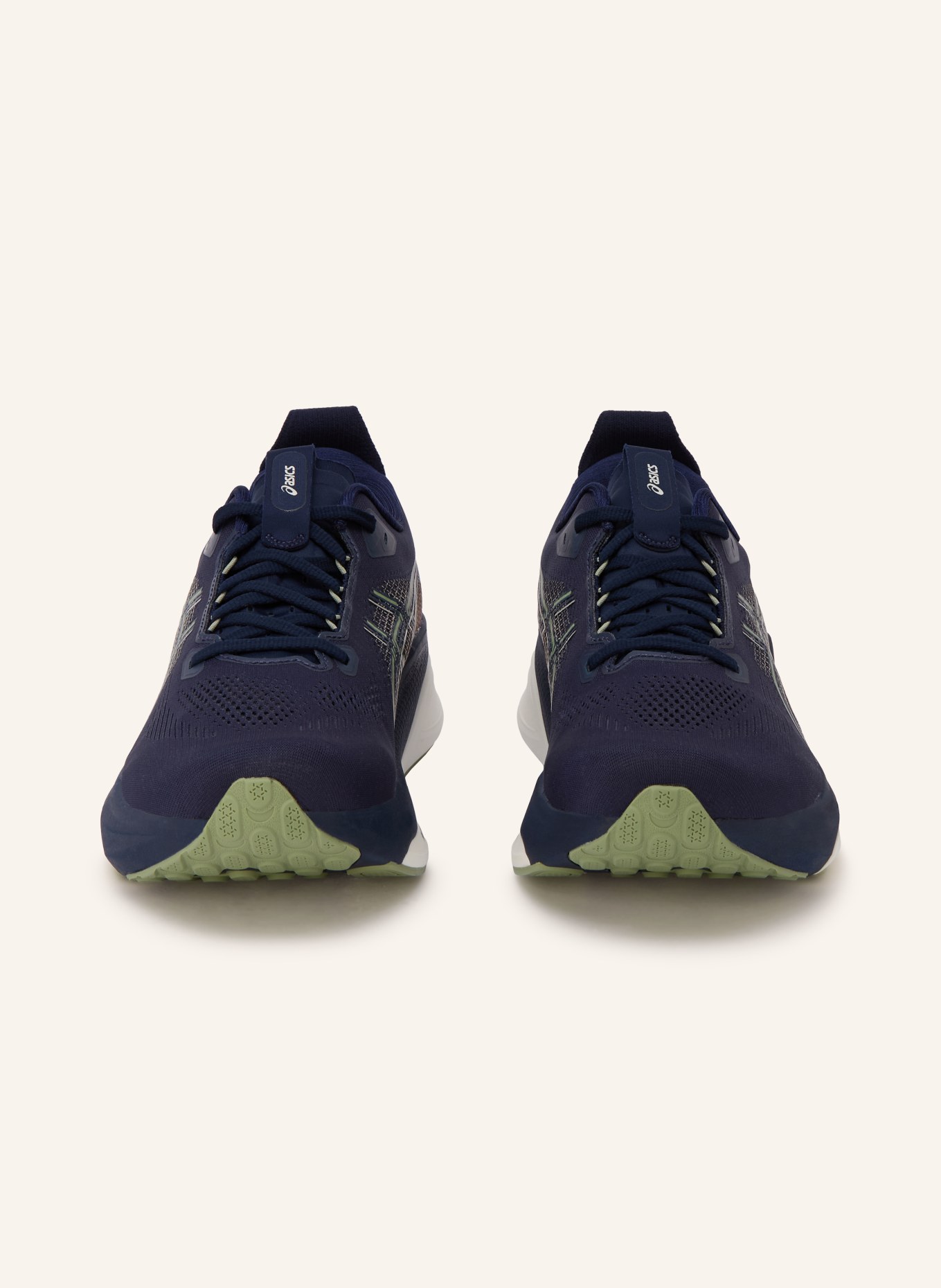 ASICS GEL-KAYANO 33 Running Shoes: DARK BLUE / LIGHT ORANGE / LIGHT GREEN