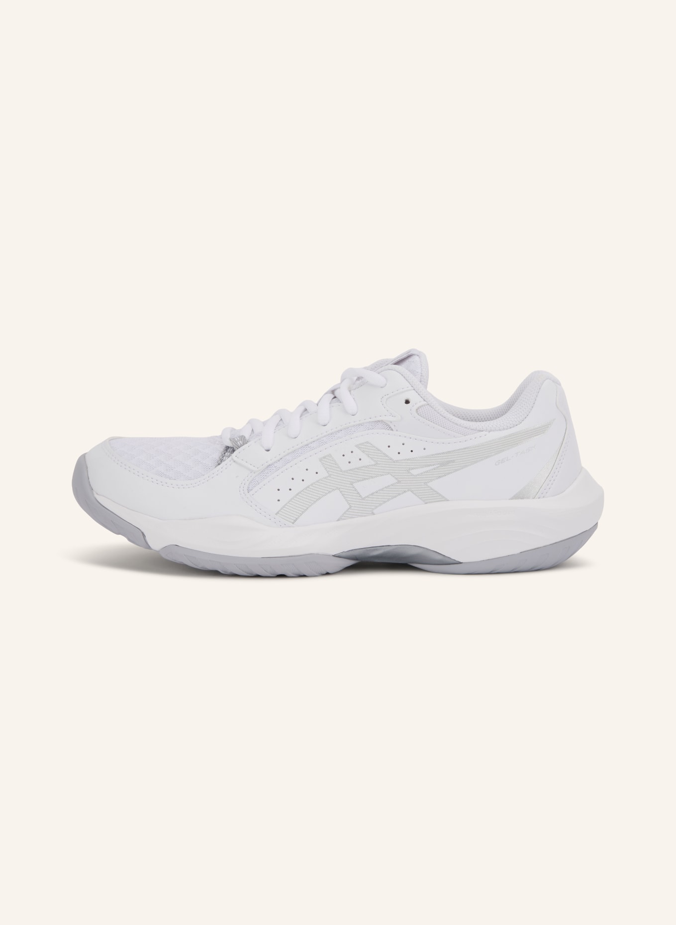 ASICS Buty halowe GEL-TASK 5: BIAŁY / JASNOCZARY