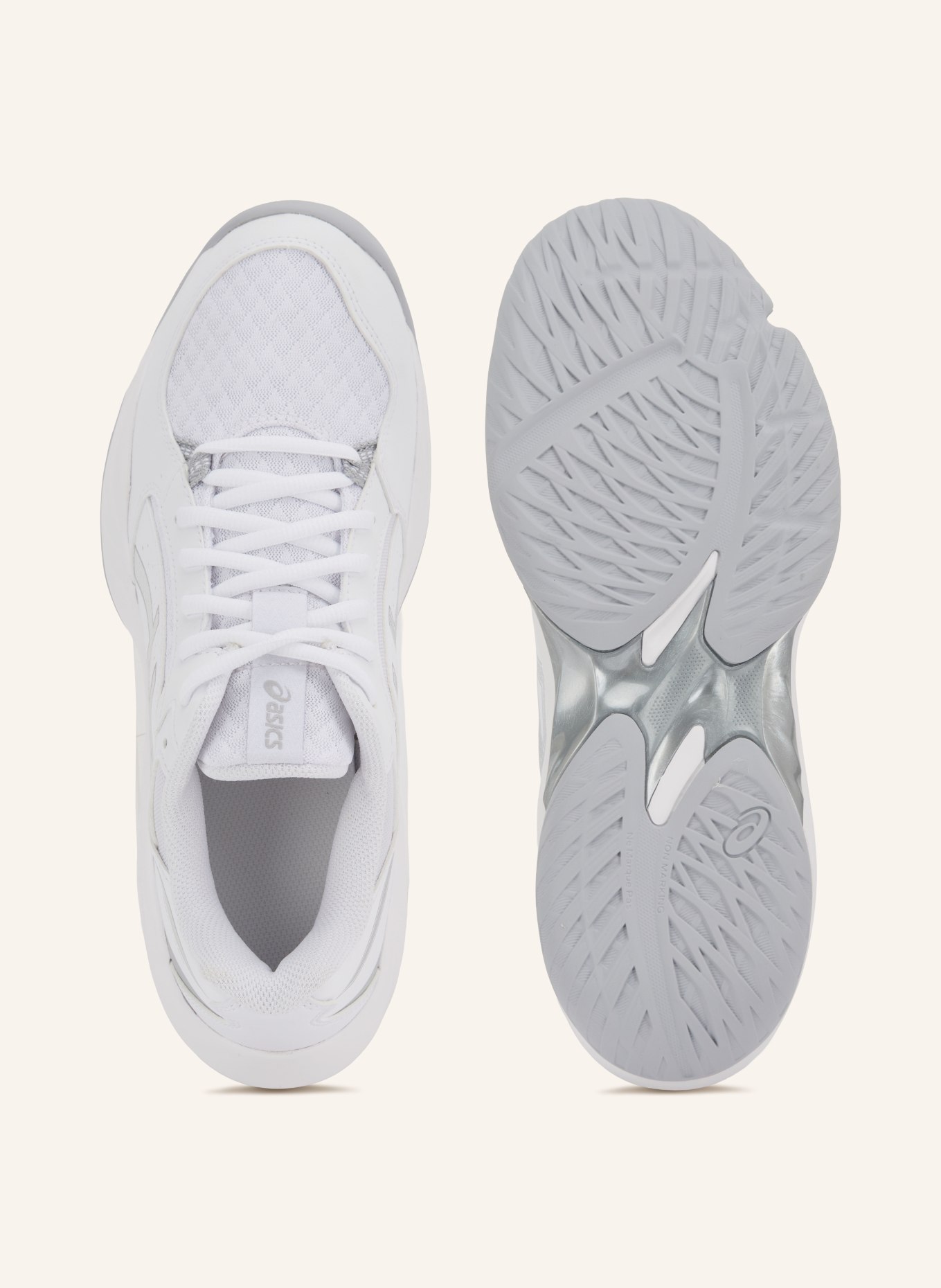 ASICS Buty halowe GEL-TASK 5: BIAŁY / JASNOCZARY