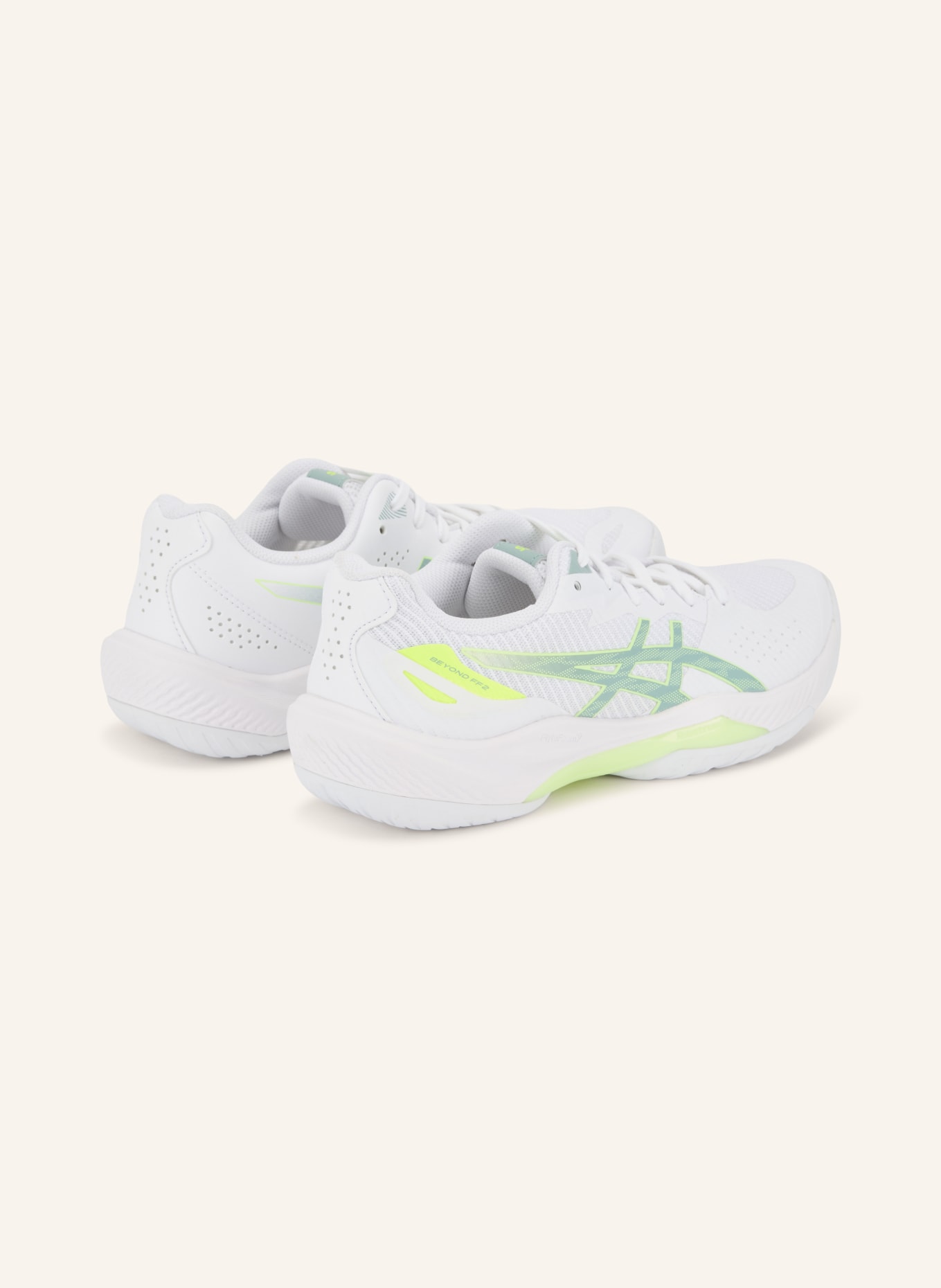 ASICS Indoorschuhe BEYOND FF 2: WEISS / GELB / GRÜN