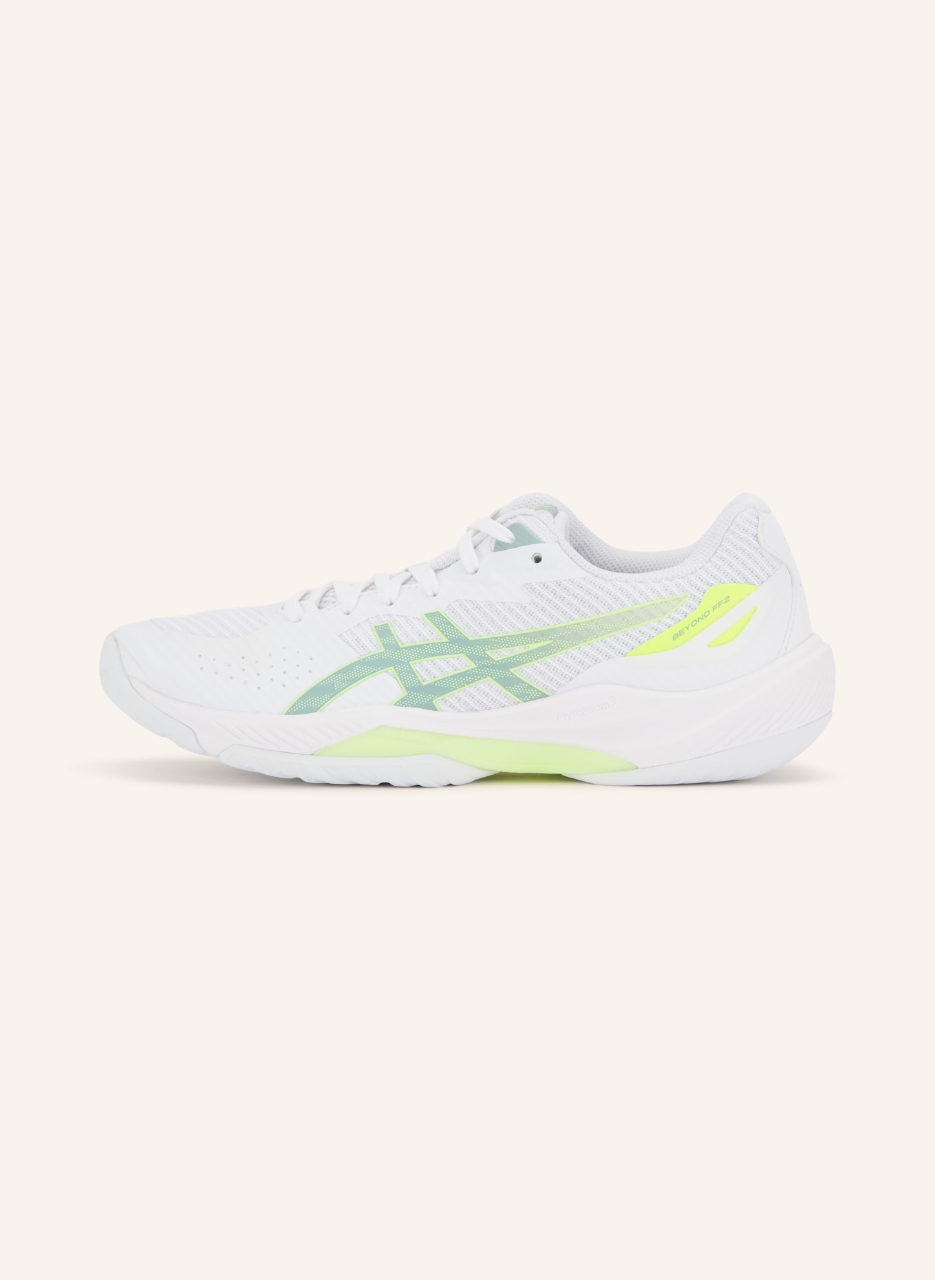 ASICS Indoorschuhe BEYOND FF 2: WEISS / GELB / GRÜN
