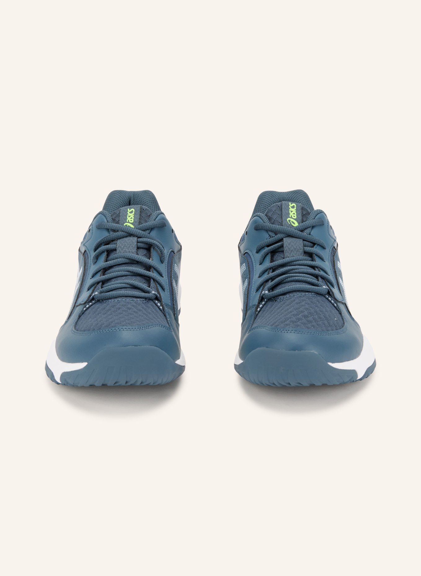 ASICS Chaussures d'intérieur GEL-TASK 5: BLEU GRIS / JAUNE FLUO / BLANC