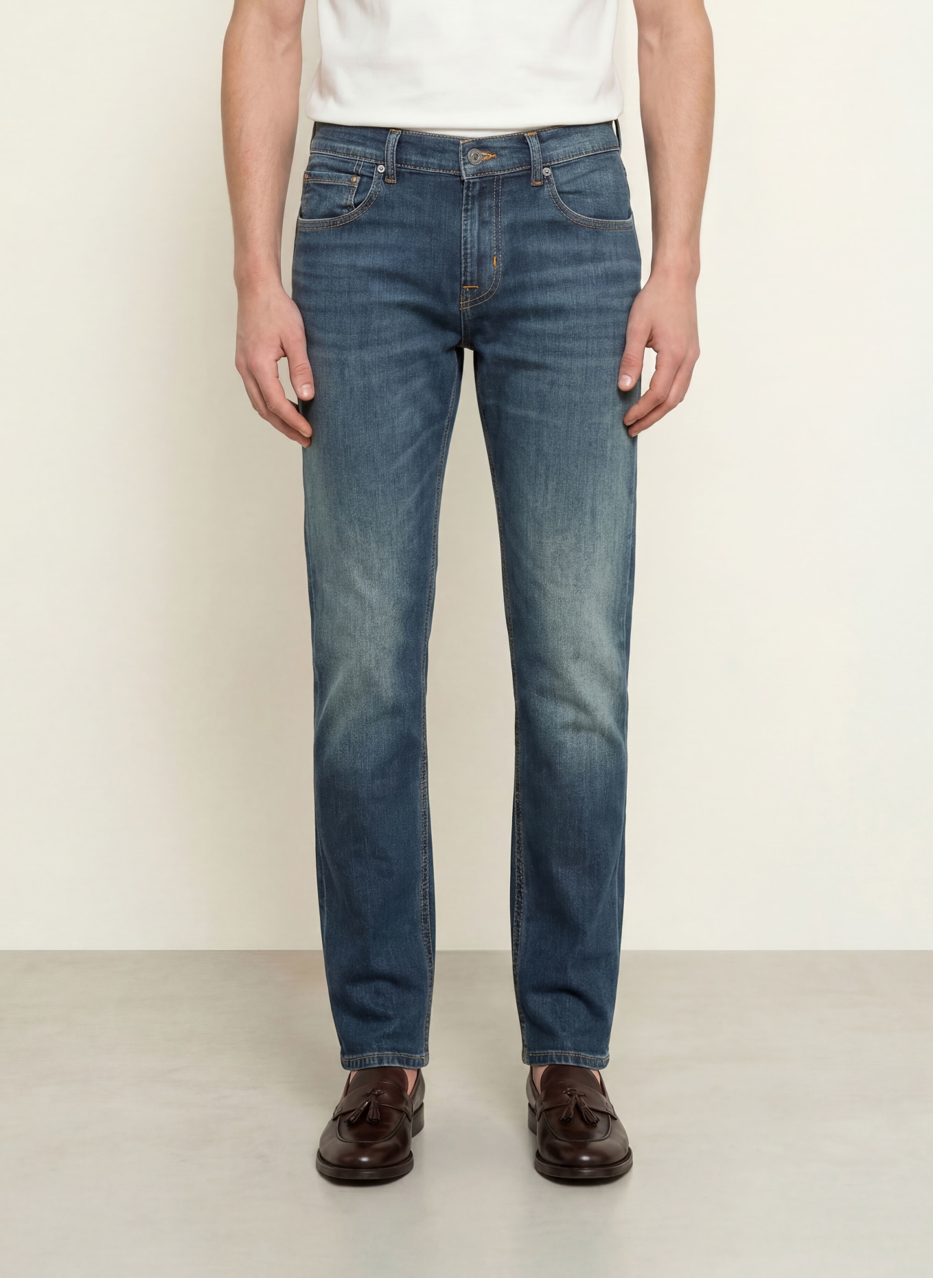 7 for all mankind Jeansy THE STRAIGHT o kroju prostym: 3LW Dark Blue