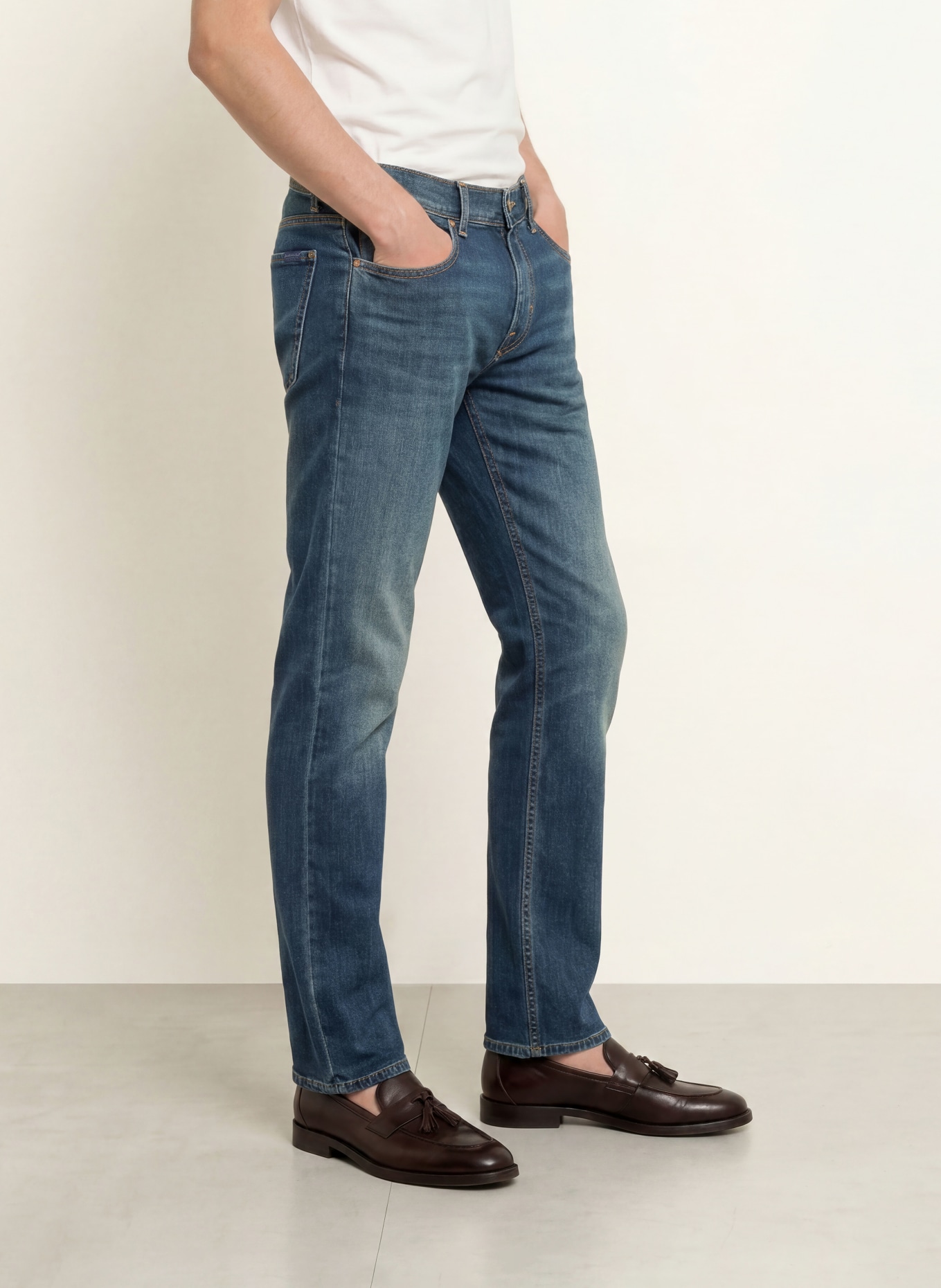 7 for all mankind Jeansy THE STRAIGHT o kroju prostym: 3LW Dark Blue