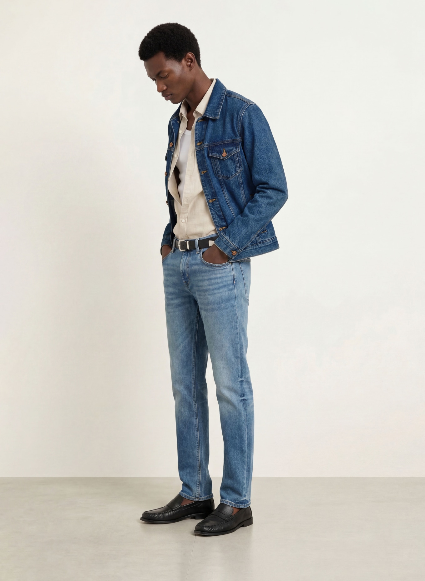7 for all mankind Denim Jacket PERFECT JACKET: 3LO Mid Blue