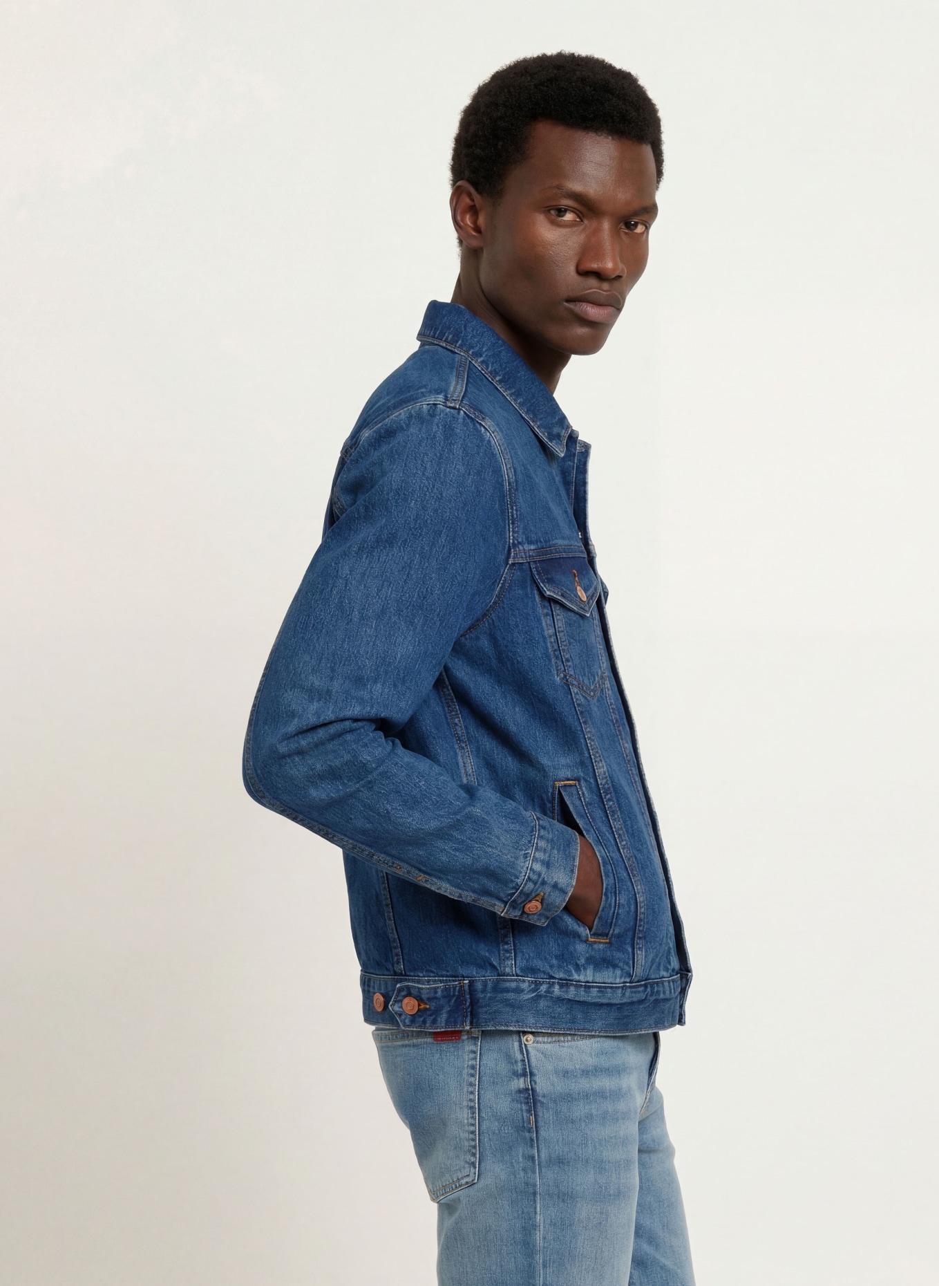 7 for all mankind Denim Jacket PERFECT JACKET: 3LO Mid Blue