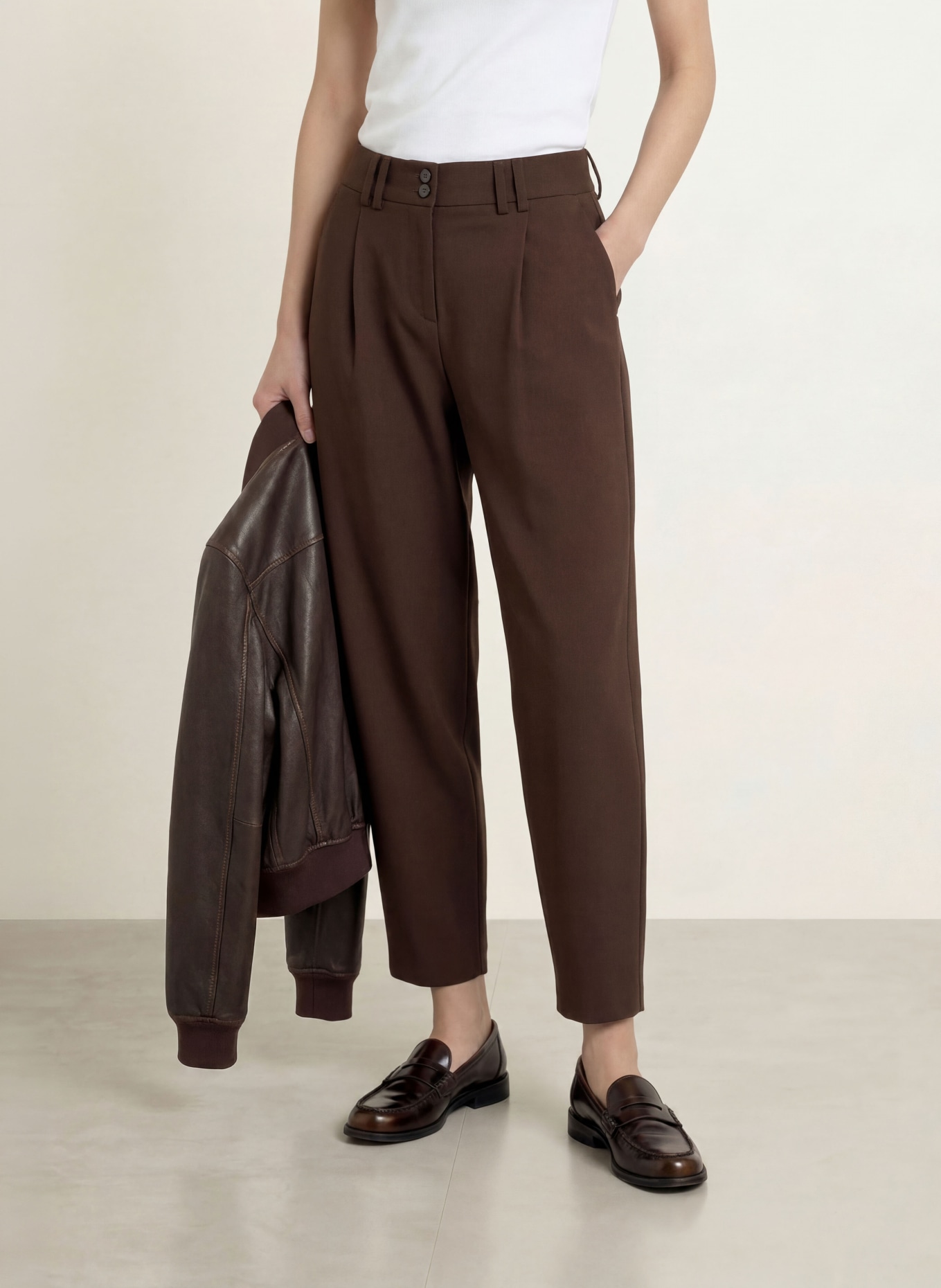 BRAX MEGAN S Trousers: DARK BROWN