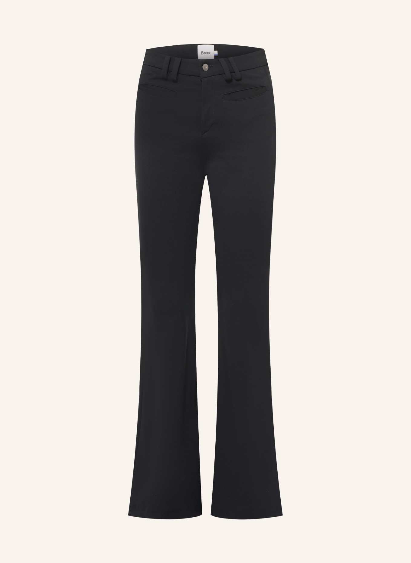 BRAX Bootcut broek SHAKIRA van jersey: ZWART