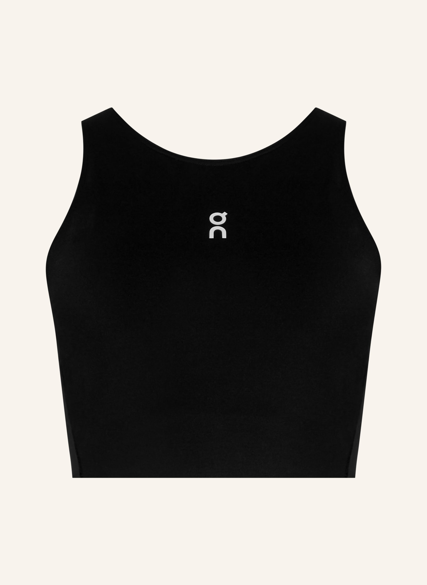 On Tanktop COURT CROP: ZWART