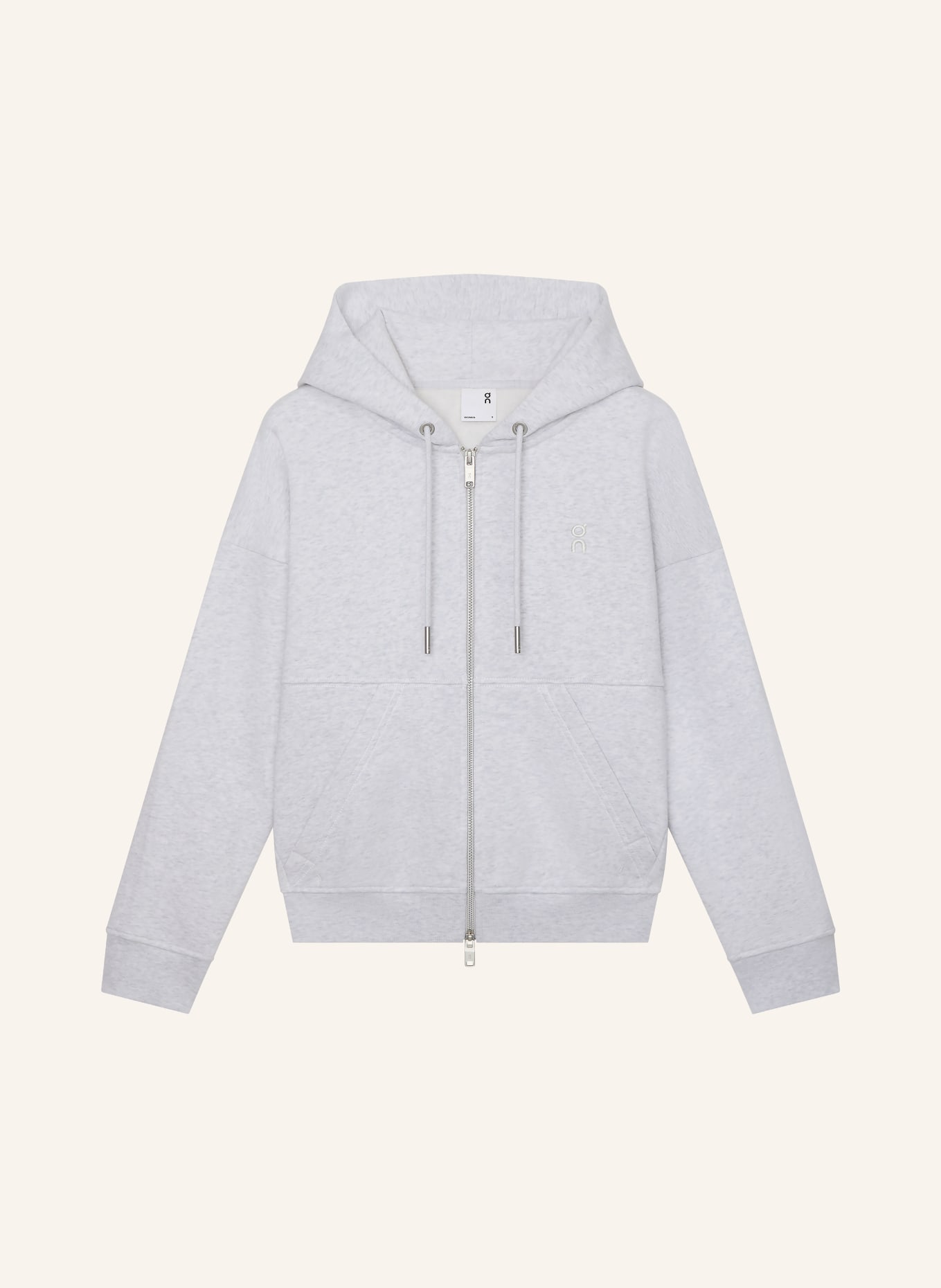 On Sweatvest CLUB COLLECTIVE FZ: LICHTGRIJS