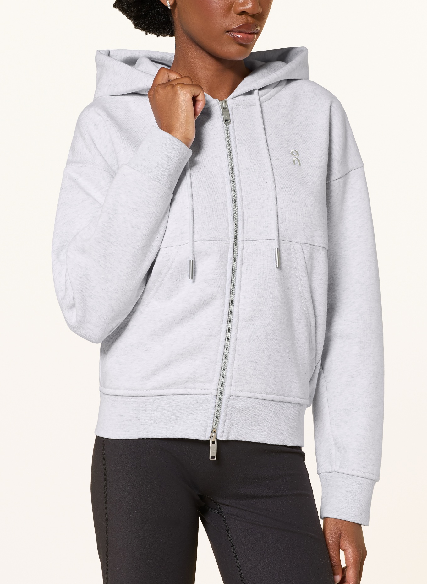 On Sweatvest CLUB COLLECTIVE FZ: LICHTGRIJS