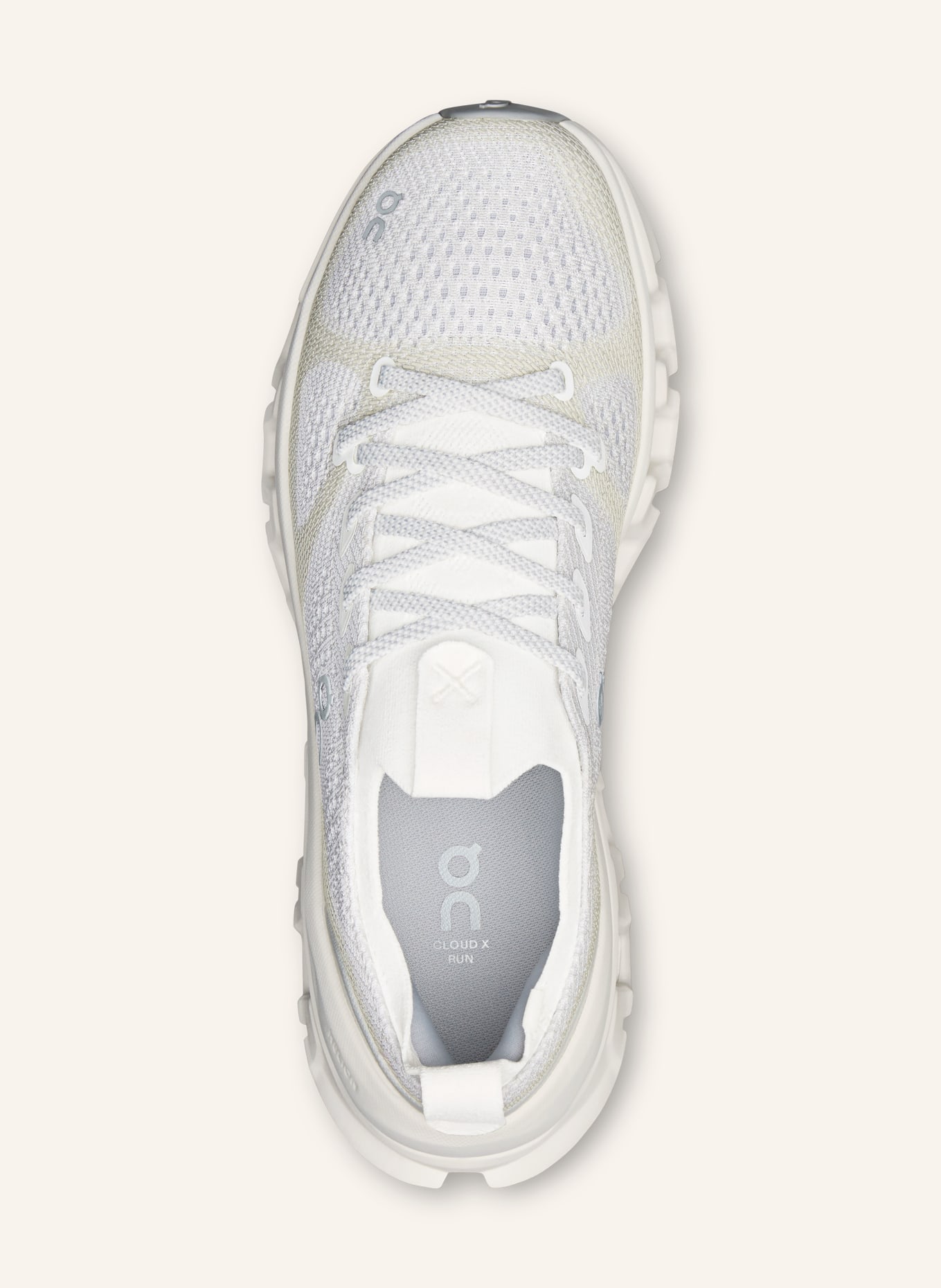 On CLOUD X TEMPO Training Shoes: WHITE