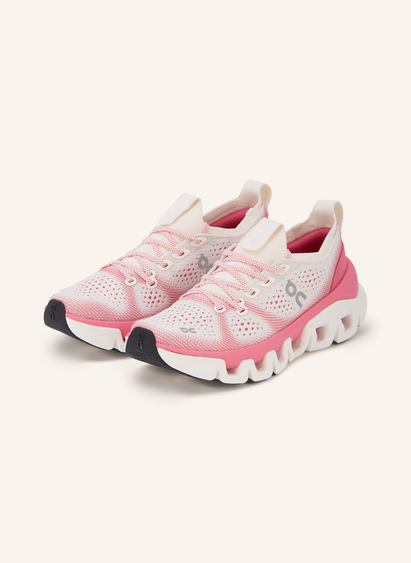 On Trainingsschoenen CLOUD X TEMPO: WIT / ROZE