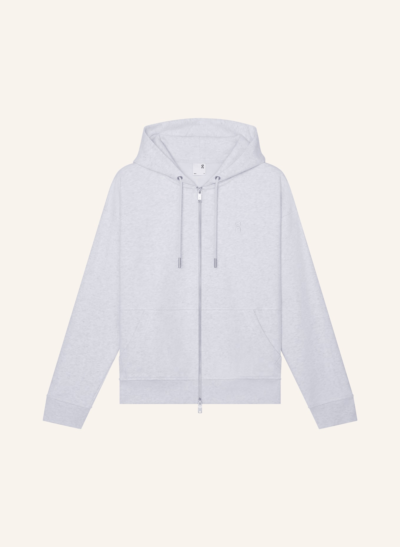 On Sweat zippé CLUB COLLECTIVE: GRIS CLAIR