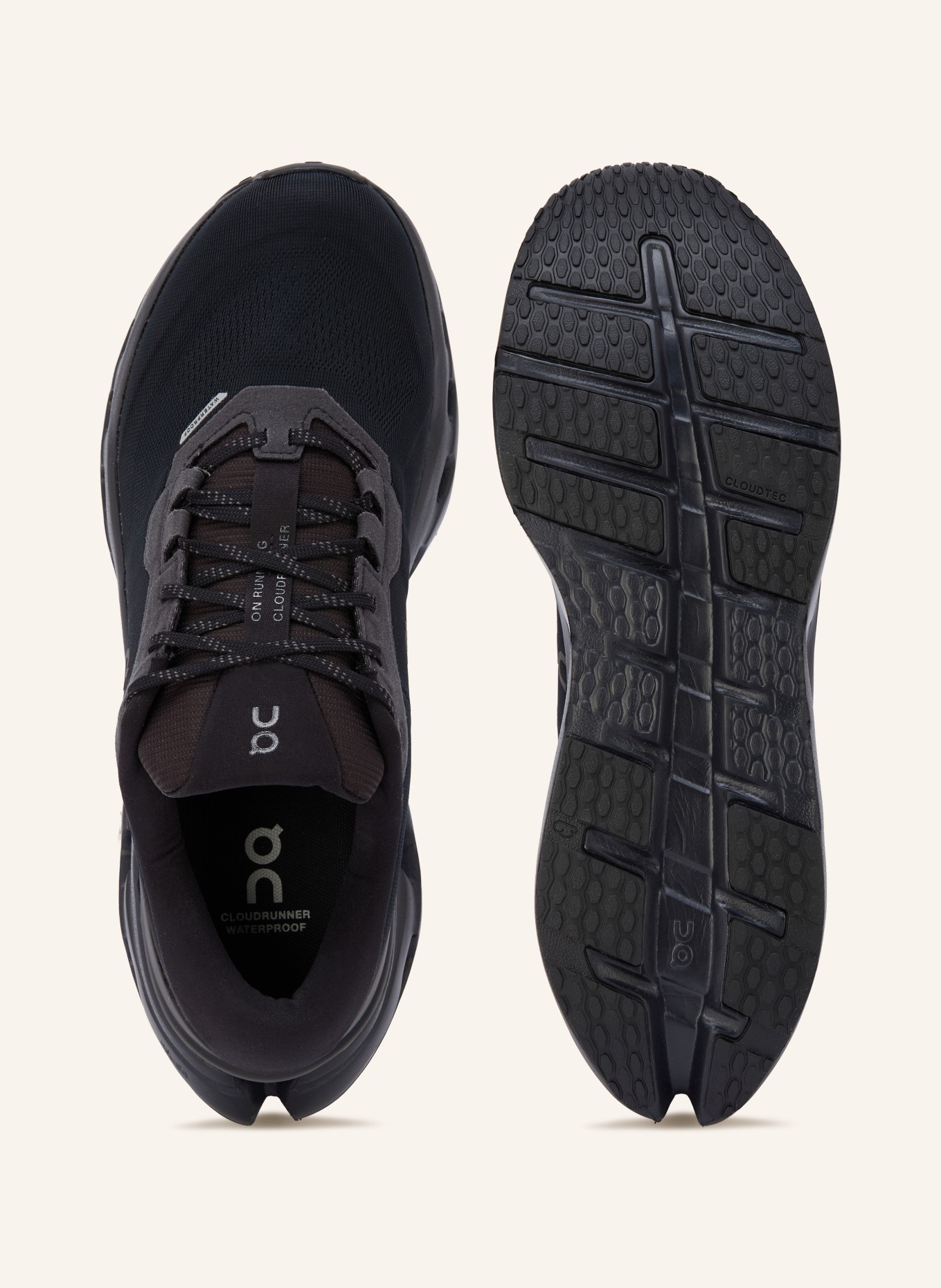 On Hardloopschoenen CLOUDRUNNER 3 WP: ZWART