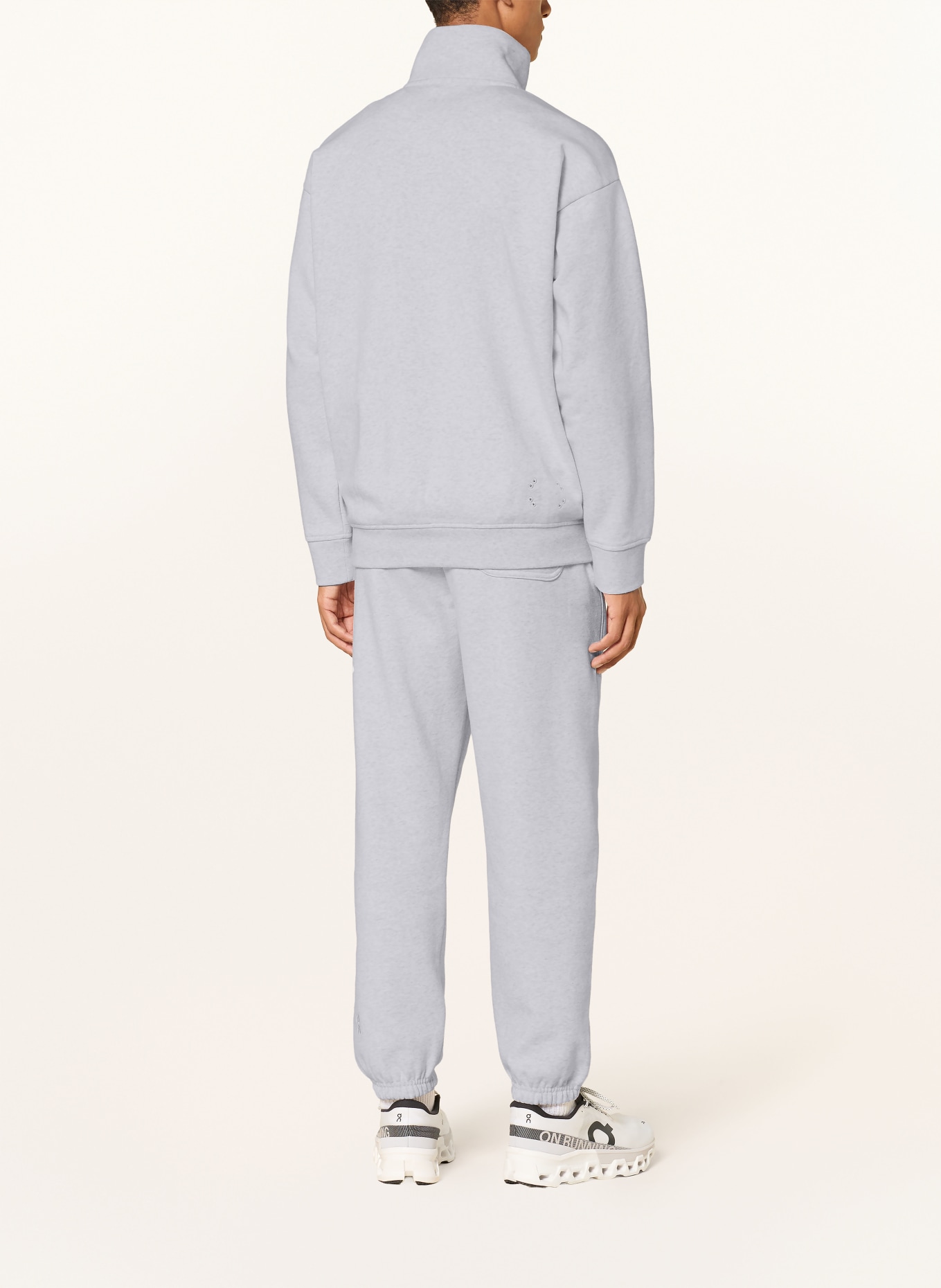 On Pull sweat col zippé: GRIS CLAIR