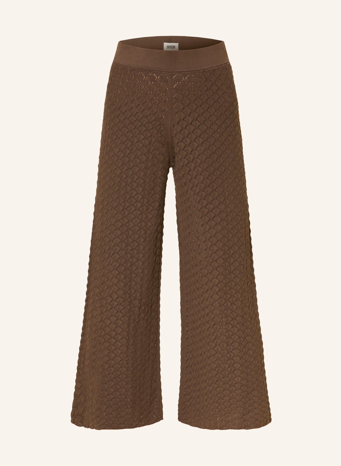 DRYKORN Gebreide broek TINKO: MARRON FONCÉ