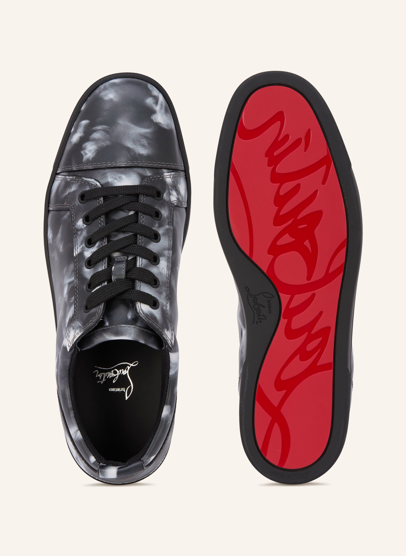 Christian Louboutin Sneaker LOUIS JUNIOR: SCHWARZ / WEISS