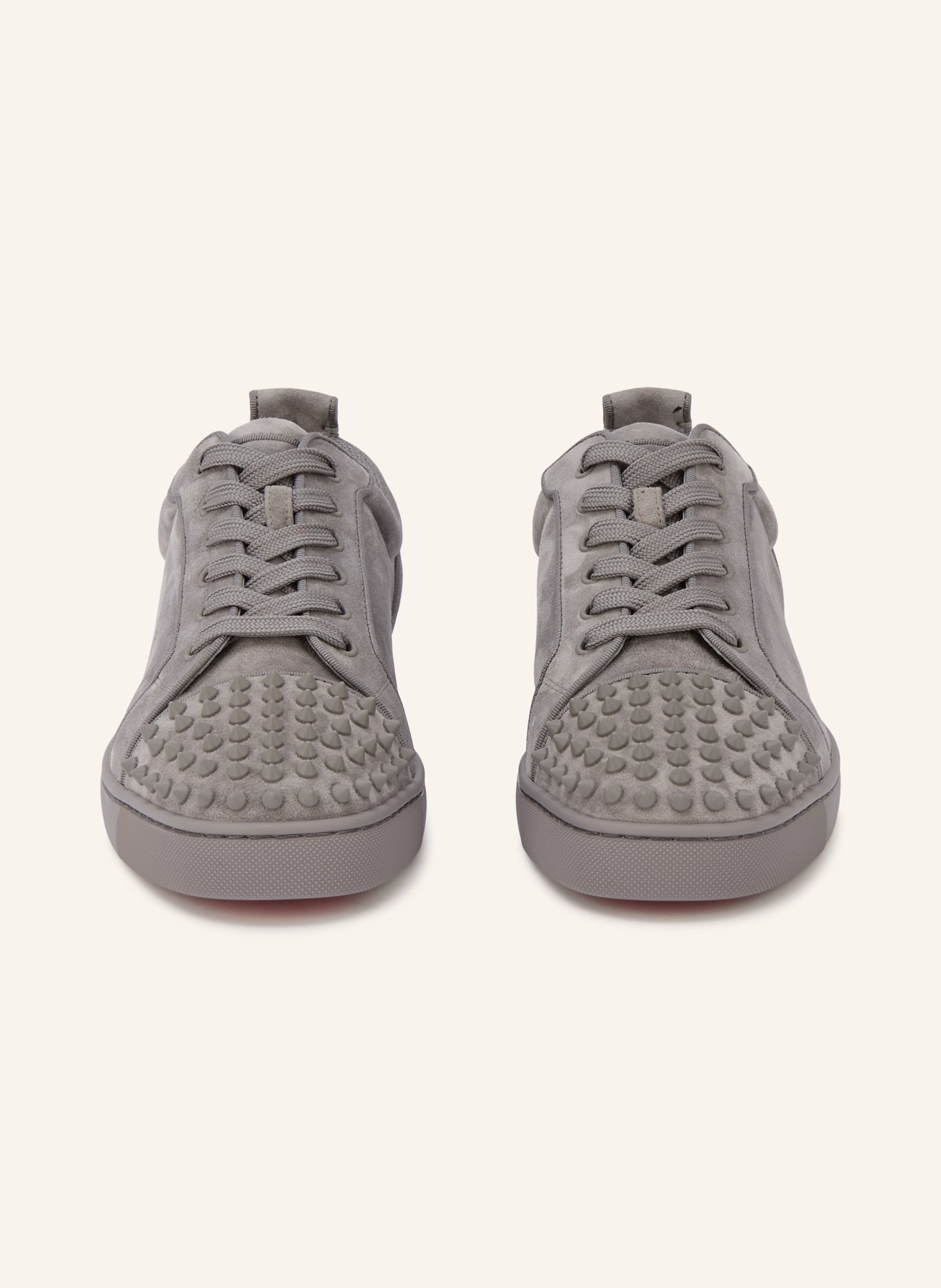 Christian Louboutin Sneaker LOUIS JUNIOR mit Nieten: GRAU