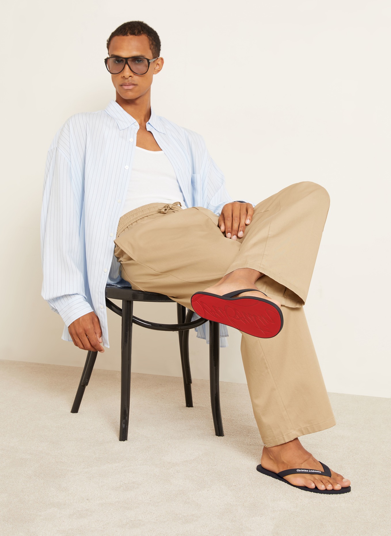 Christian Louboutin Șlapi THE CHRISTIAN LOUBOUTIN SUMMER: NEGRU