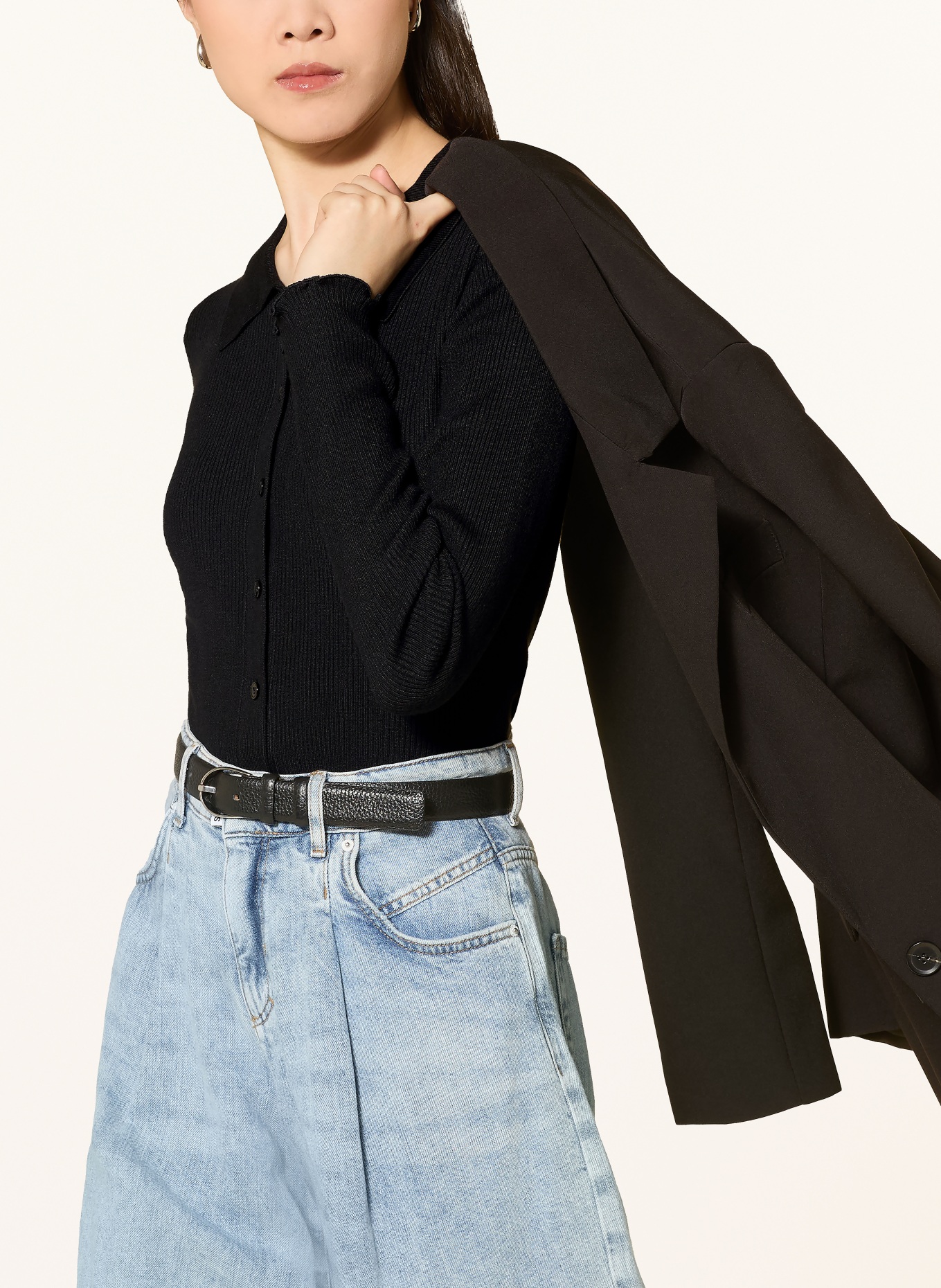 darling harbour Strikjakke: BLACK