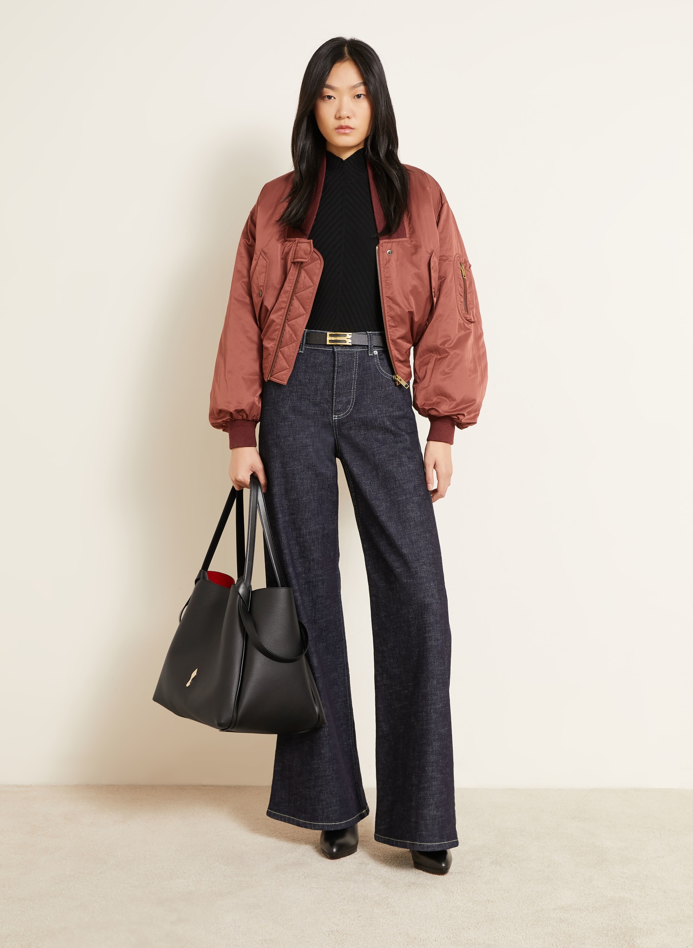Christian Louboutin Shopper BETTINA met etui: ZWART / GOUD