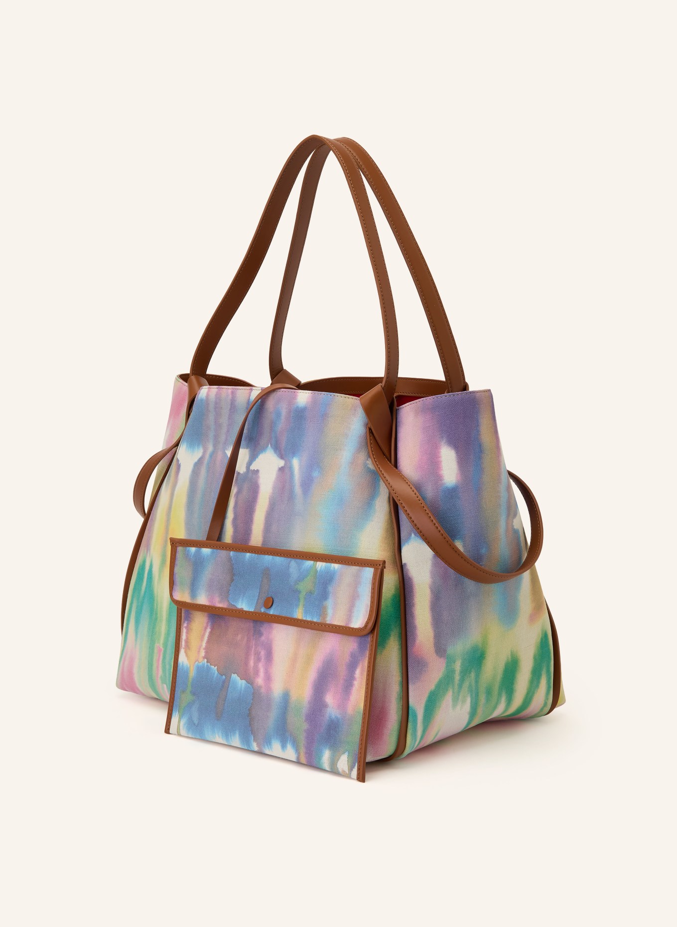 Christian Louboutin BETTINA LARGE Shoppers with Pouch: BROWN / YELLOW / BLUE