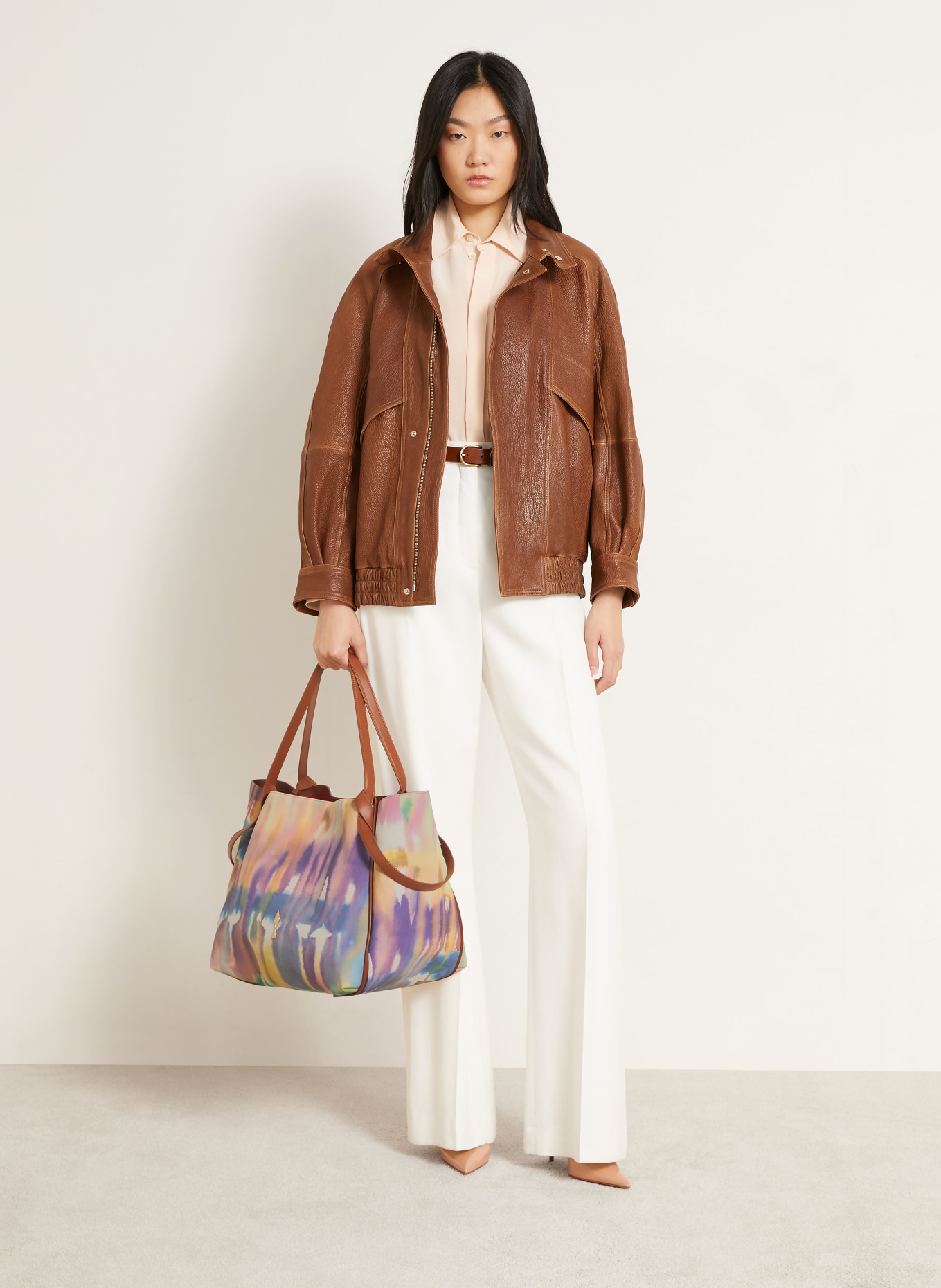 Christian Louboutin Shopper BETTINA LARGE mit Pouch: BRAUN / GELB / BLAU
