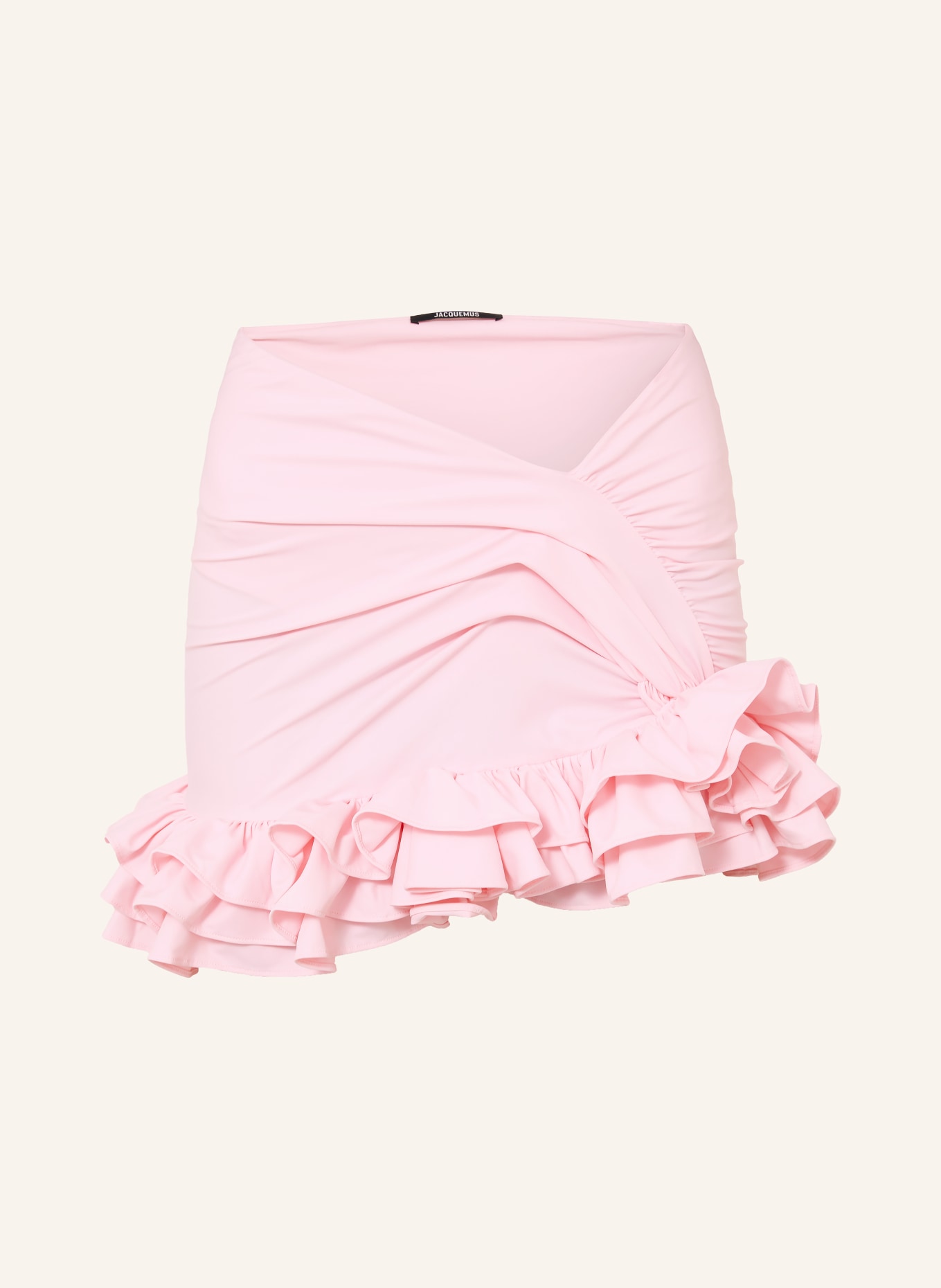 JACQUEMUS LA MINI PLAYA Skirt with Ruffles: PINK