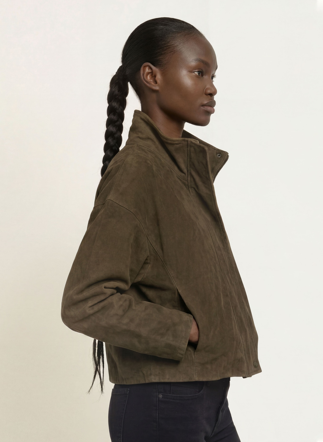 ALLSAINTS Kurtka skórzana RYDER: KHAKI