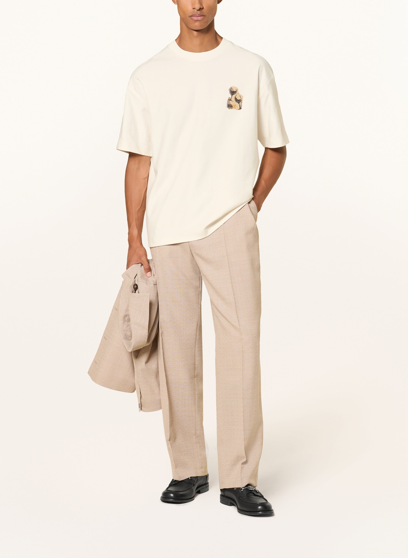 HUGO T-shirt DETZI: WIT