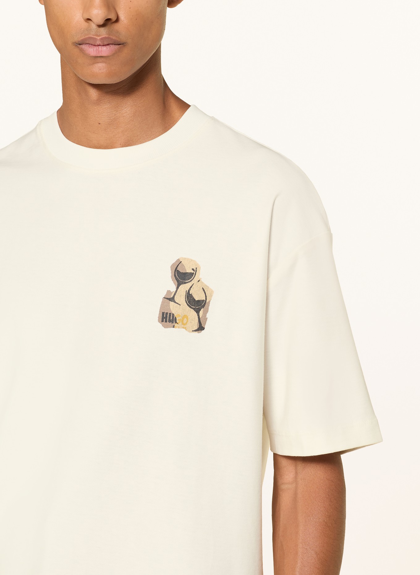 HUGO T-shirt DETZI: WIT