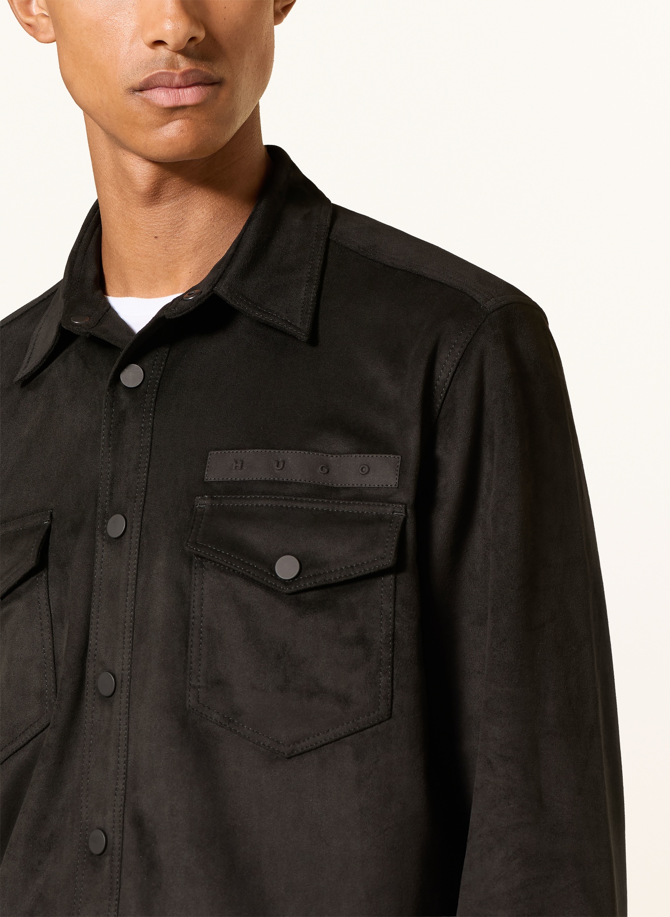 HUGO Overhemd EKEL Comfort Fit: ZWART