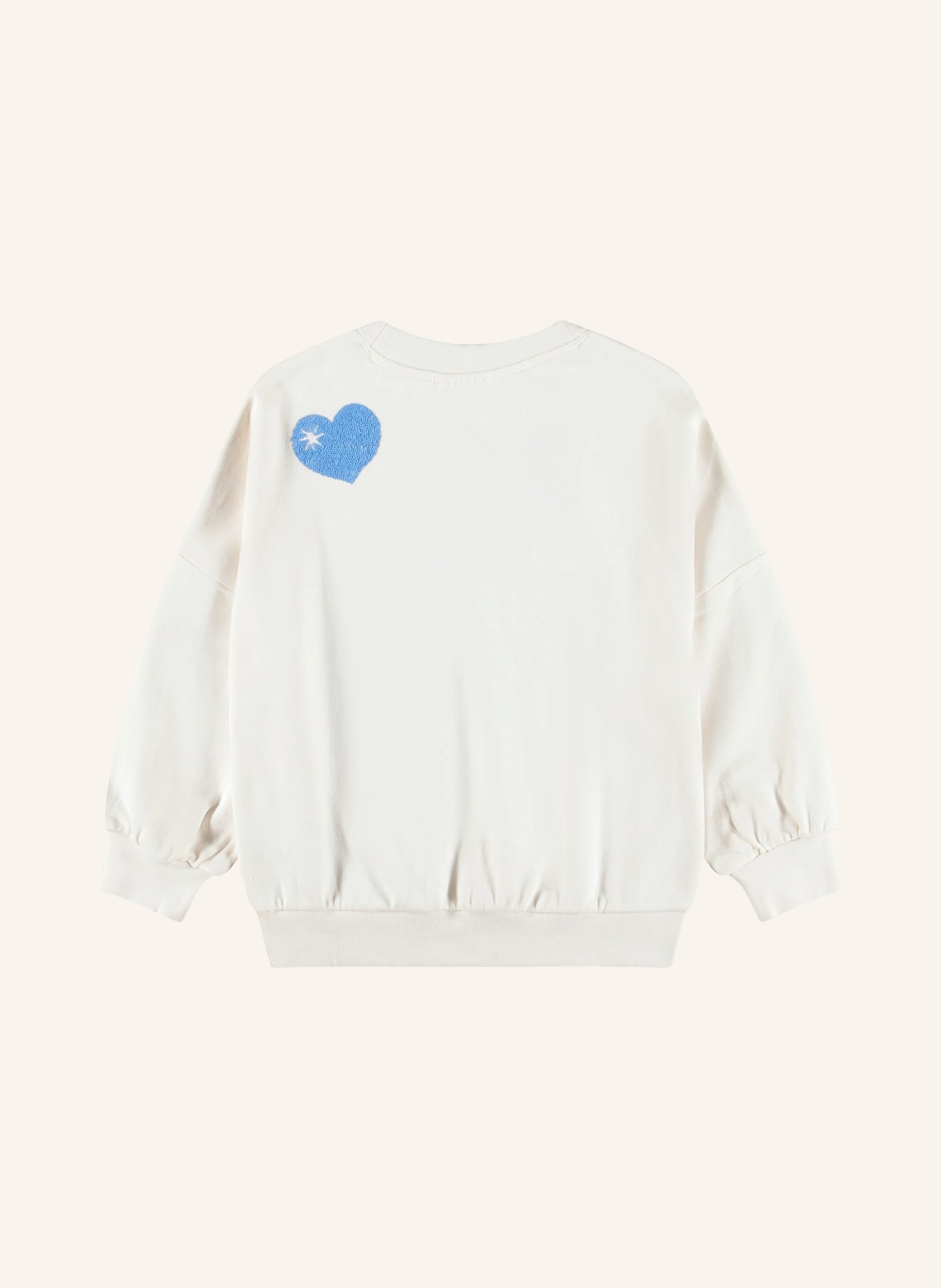molo Sweatshirt à paillettes: ÉCRU / VERT / BLEU