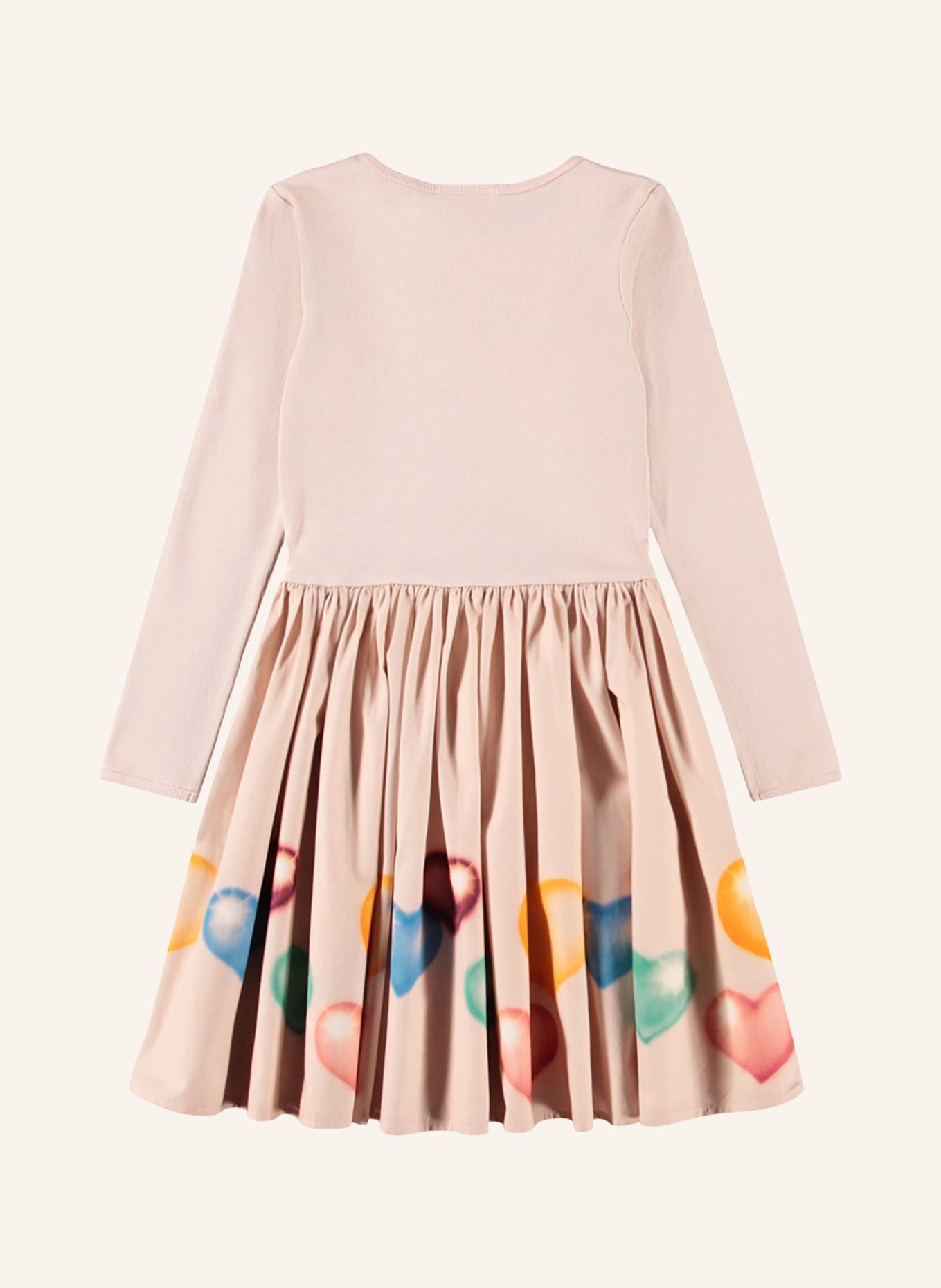 molo Mixed-fabric dress: ROSE / RED / GREEN