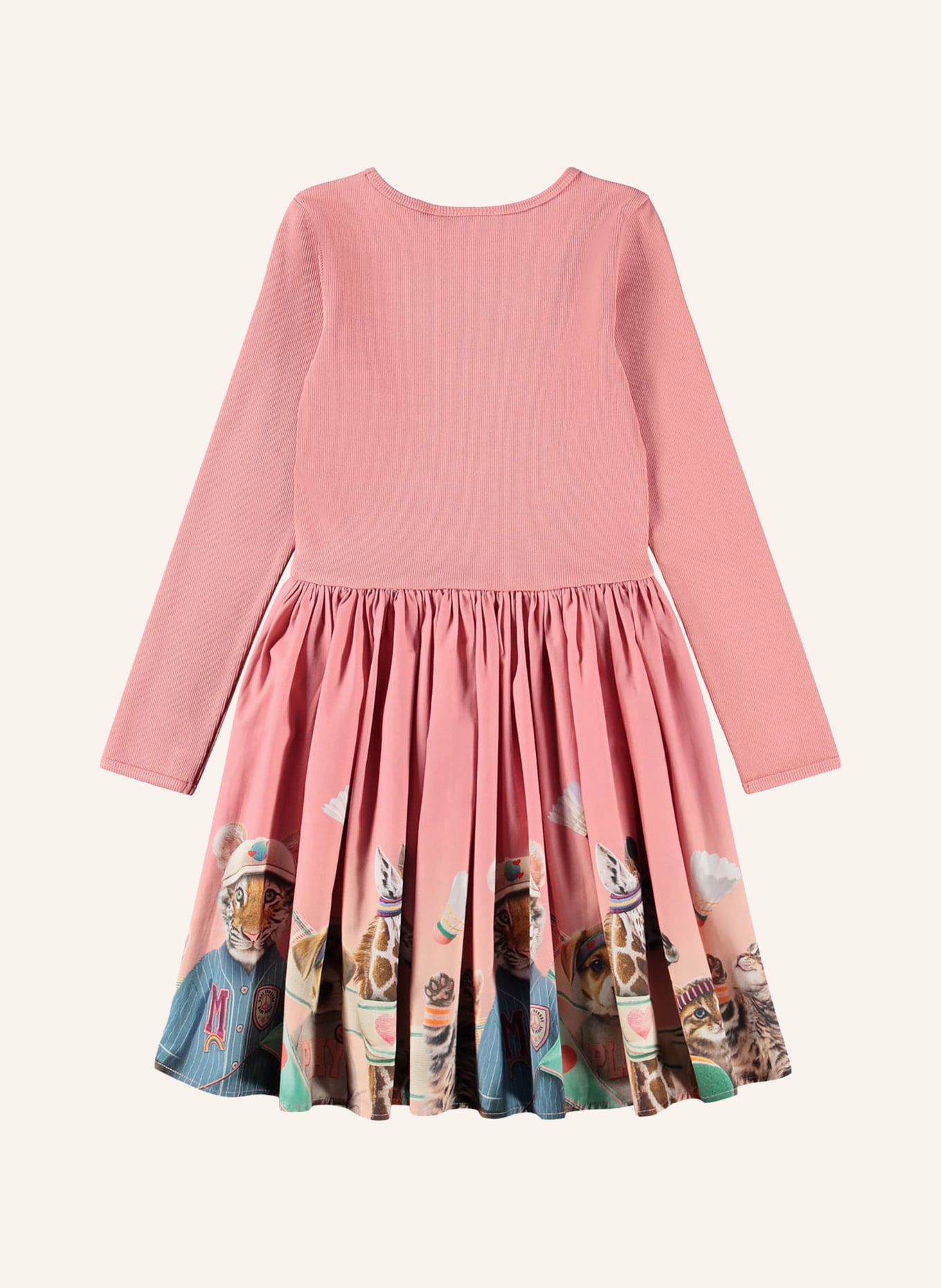 molo Robe en mélange de matières: ROSE / MARRON / MENTHE