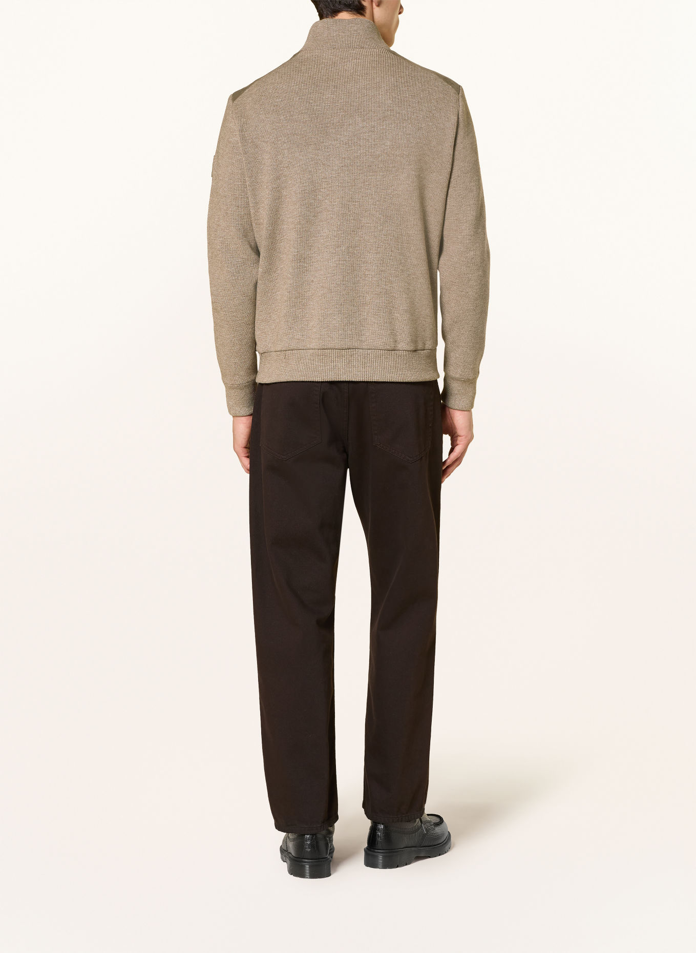 MILESTONE Blouson MSSTANLEY im Materialmix: TAUPE / BEIGE