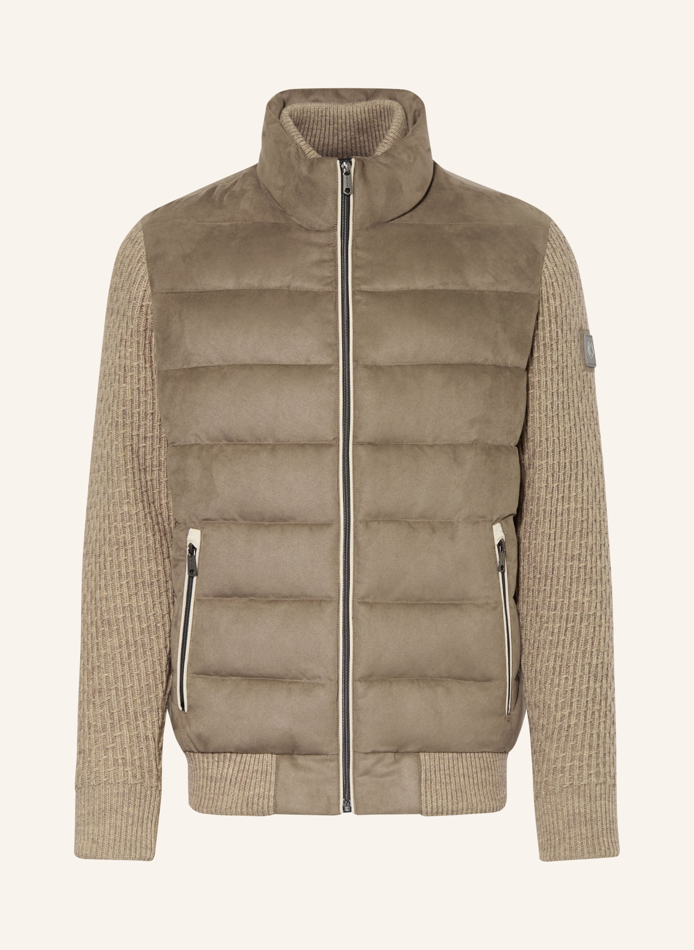 MILESTONE Blouson MSDEAN im Materialmix: TAUPE / BEIGE / ECRU