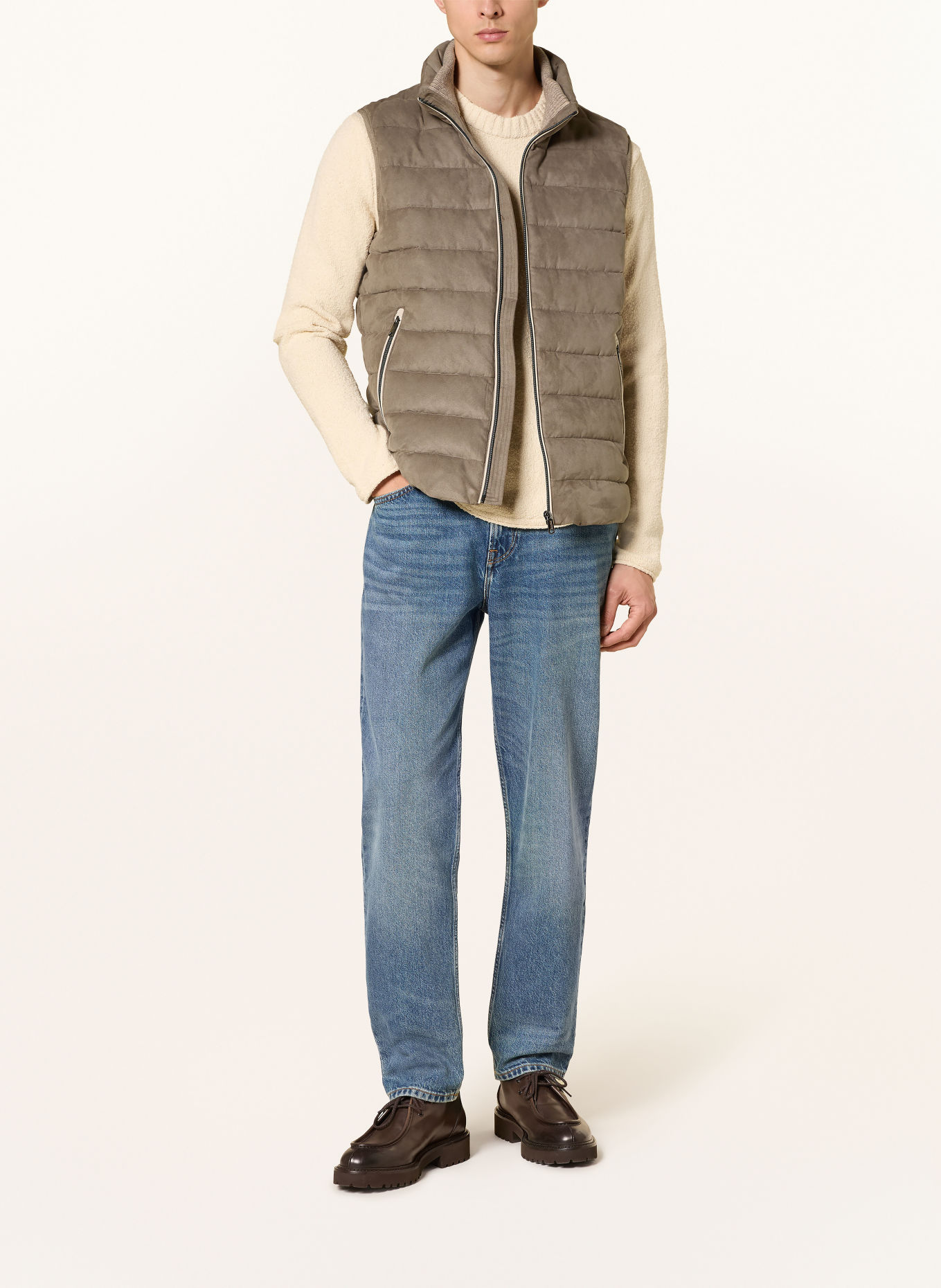 MILESTONE Steppweste MSDAWSON: TAUPE