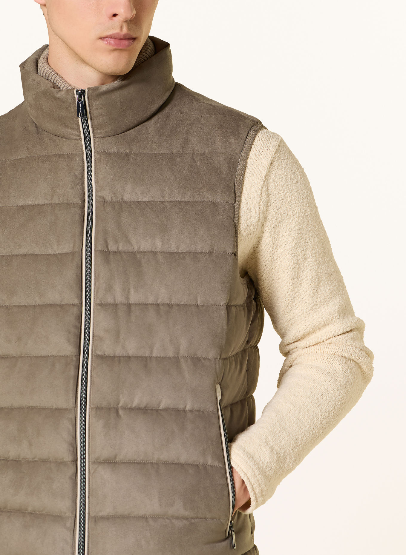 MILESTONE Steppweste MSDAWSON: TAUPE