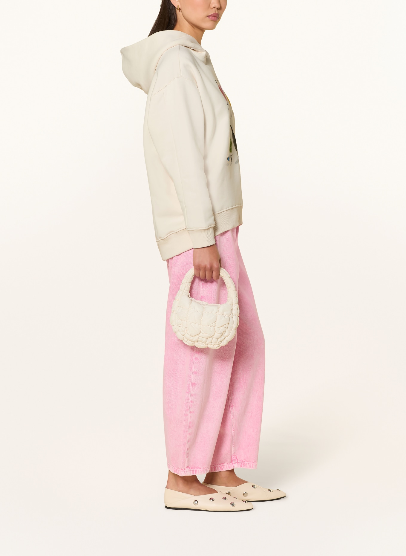 kera till Hoodie: ECRU / ROSA / GELB