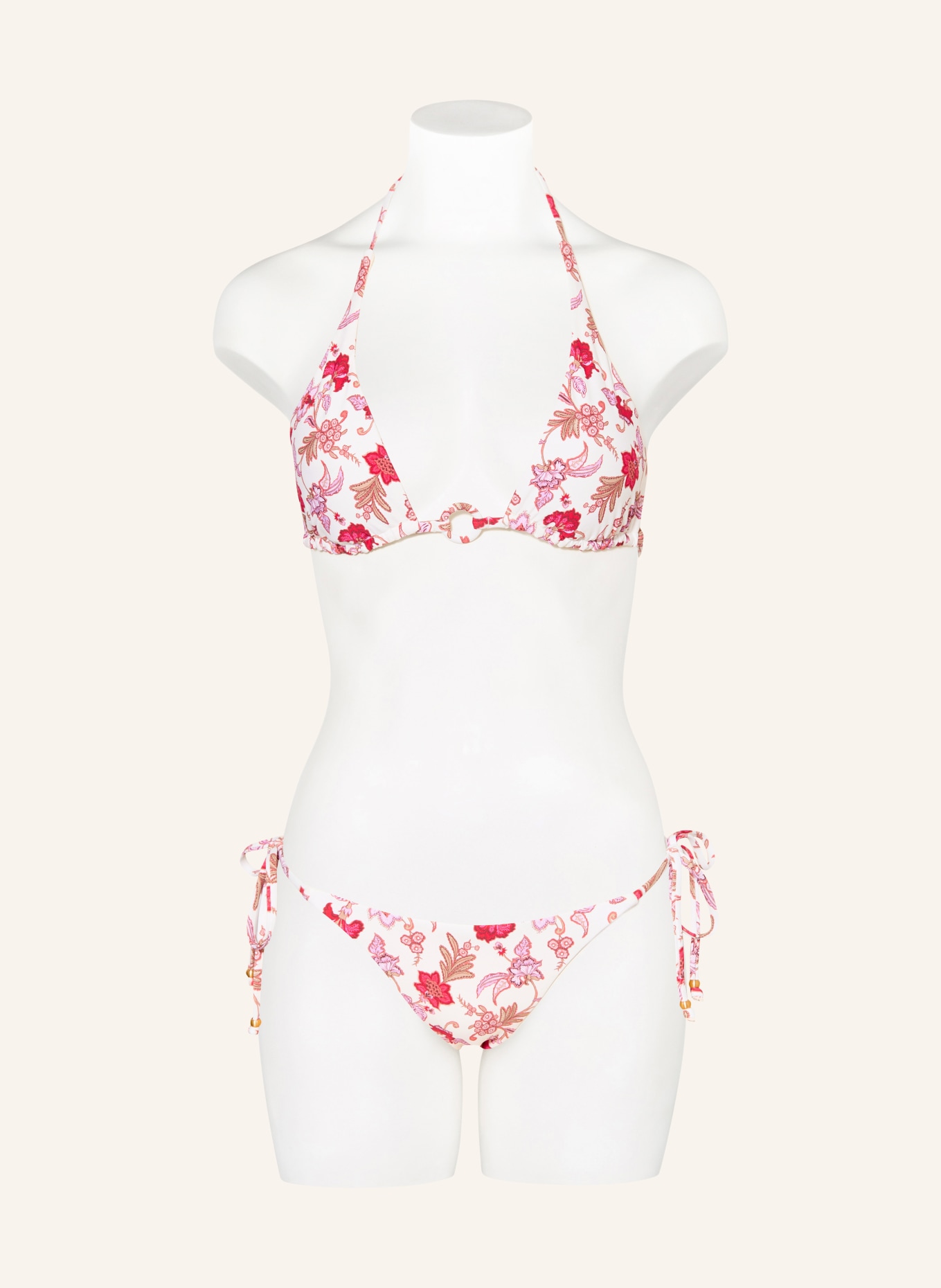 SEAFOLLY Brazilské bikinové kalhotky SUMMER CHINTZ: REŽNÁ / SVĚTLE FIALOVÁ / RŮŽOVÁ