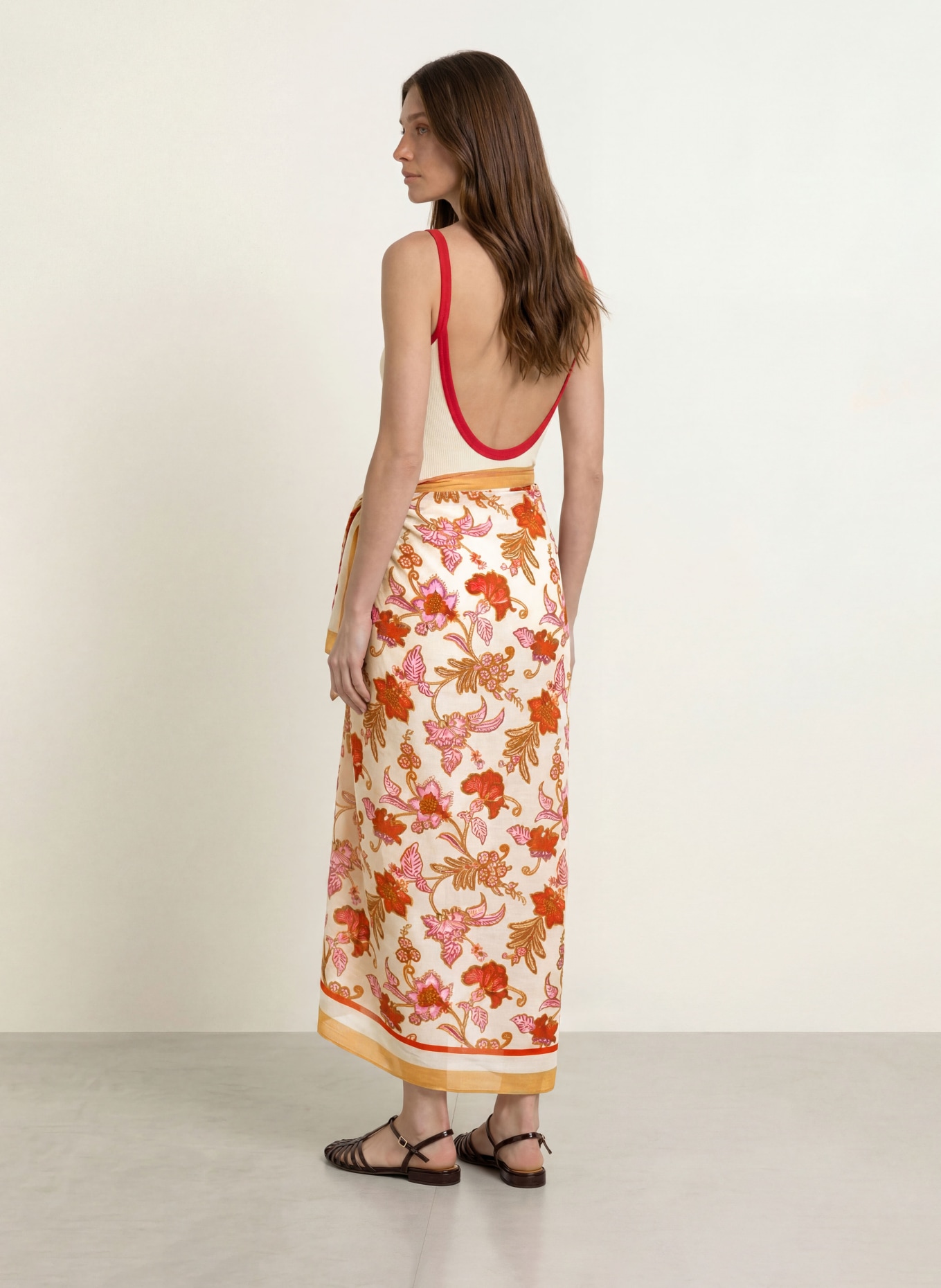 SEAFOLLY Pareo SUMMER CHINTZ: BEIGE / HELLLILA / ROT