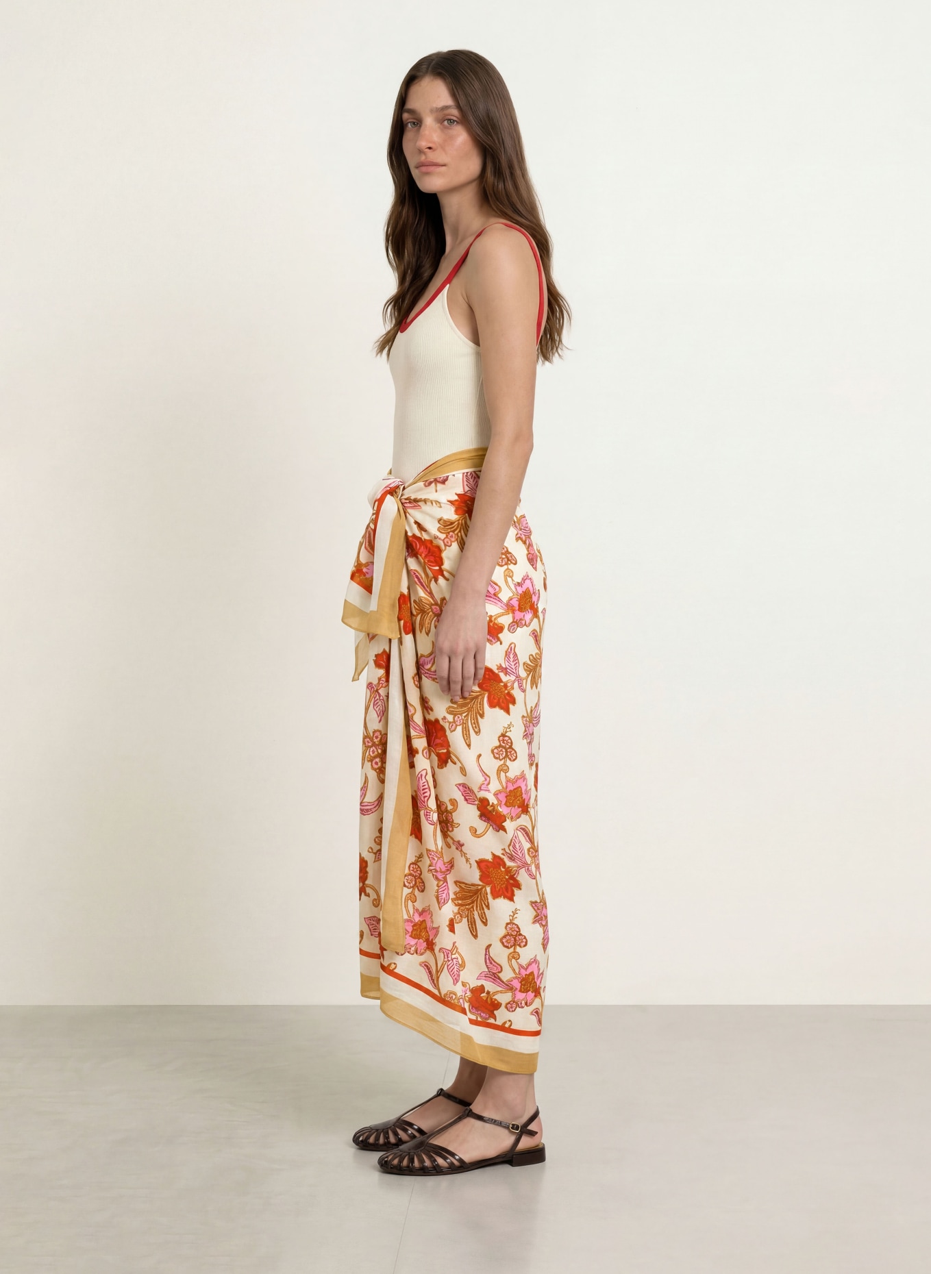 SEAFOLLY Pareo SUMMER CHINTZ: BEIGE / HELLLILA / ROT