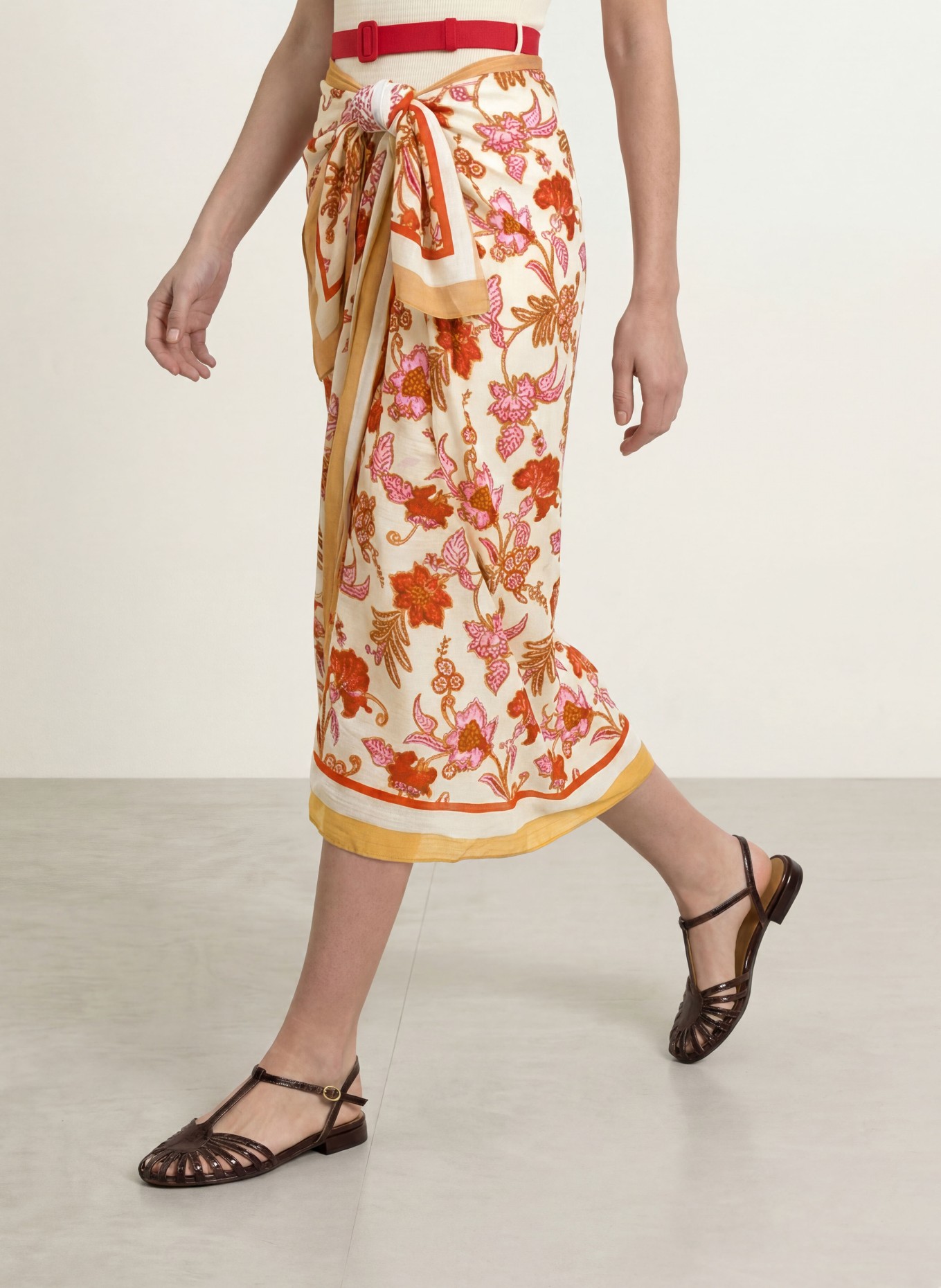 SEAFOLLY Pareo SUMMER CHINTZ: BEIGE / HELLLILA / ROT