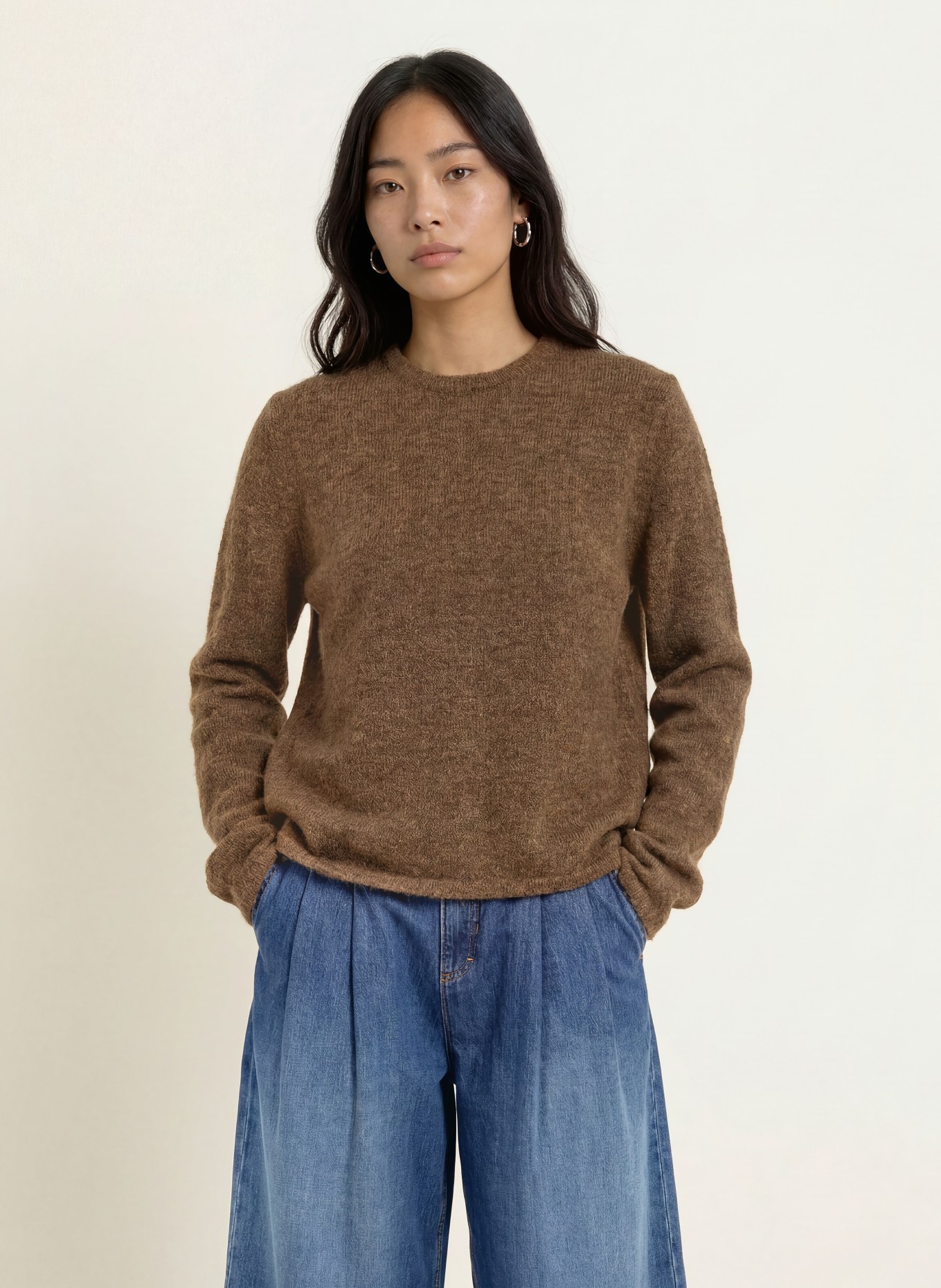SELECTED Pullover: BRAUN